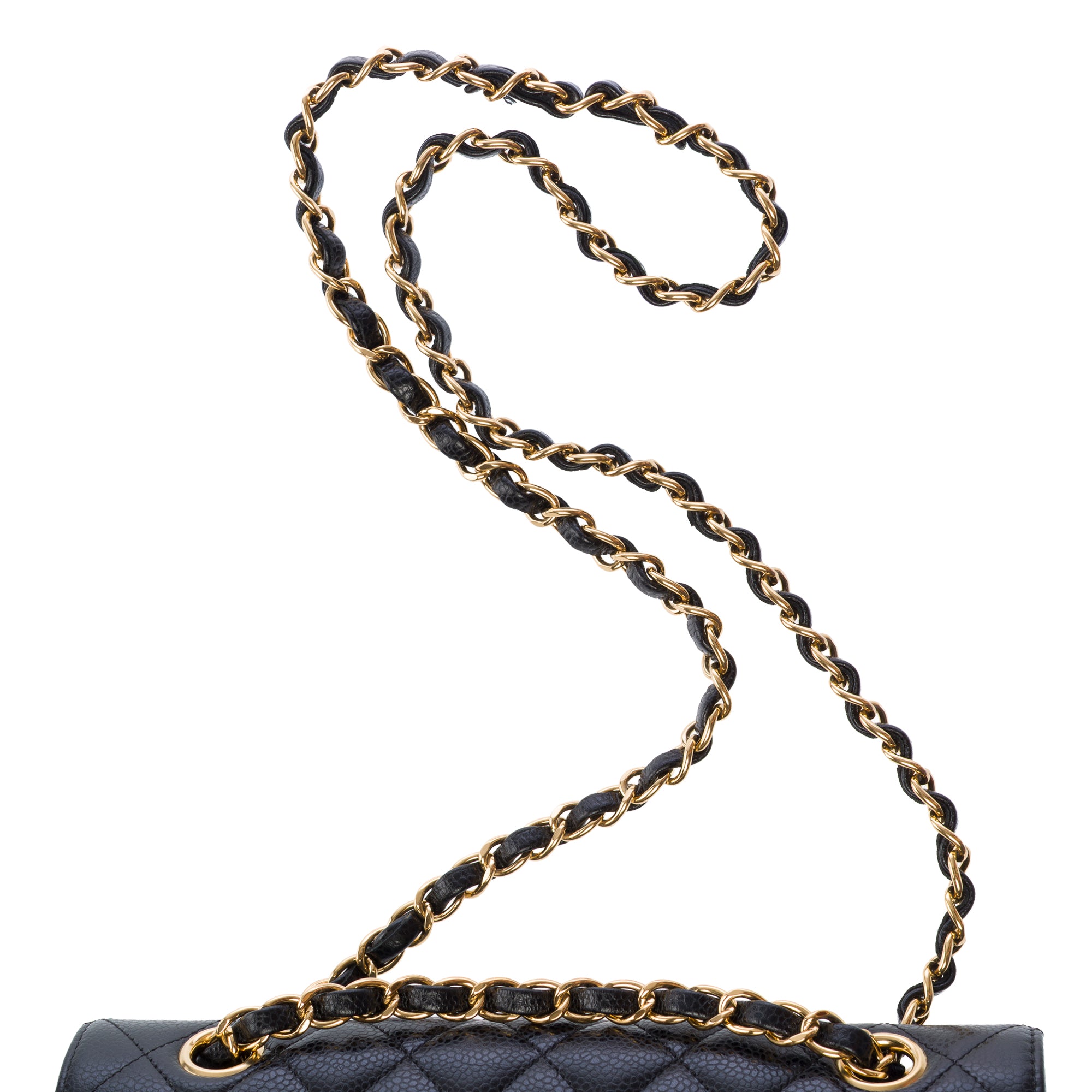 Sac CHANEL Timeless/Classique en Cuir Noir - 103814