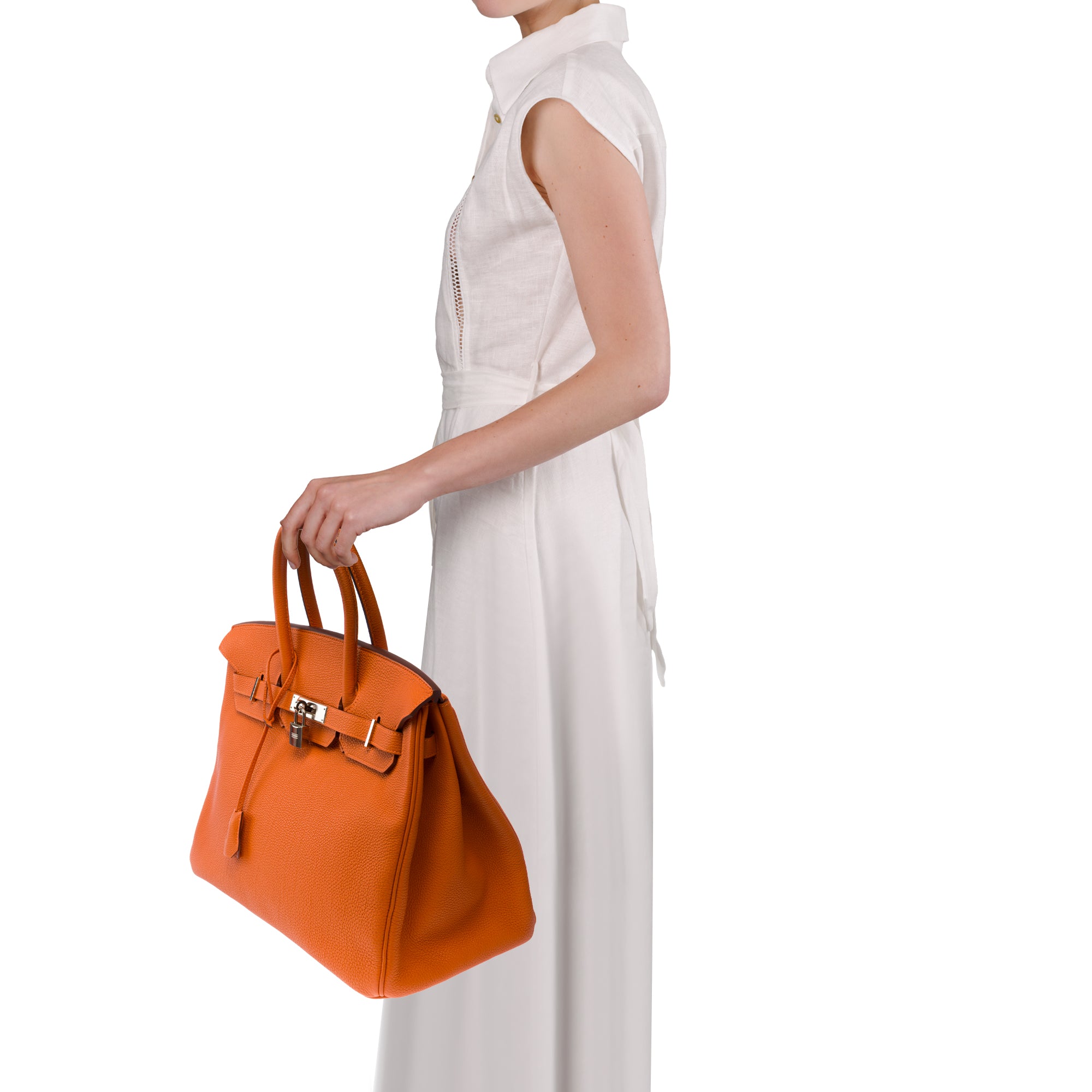 Sac HERMES Birkin 35 en Cuir Orange - 103812