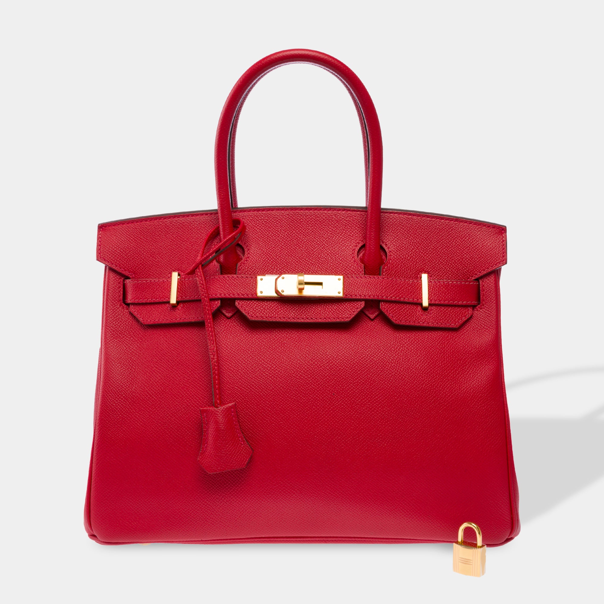 Sac HERMES Birkin 30 en Cuir Rouge - 103824