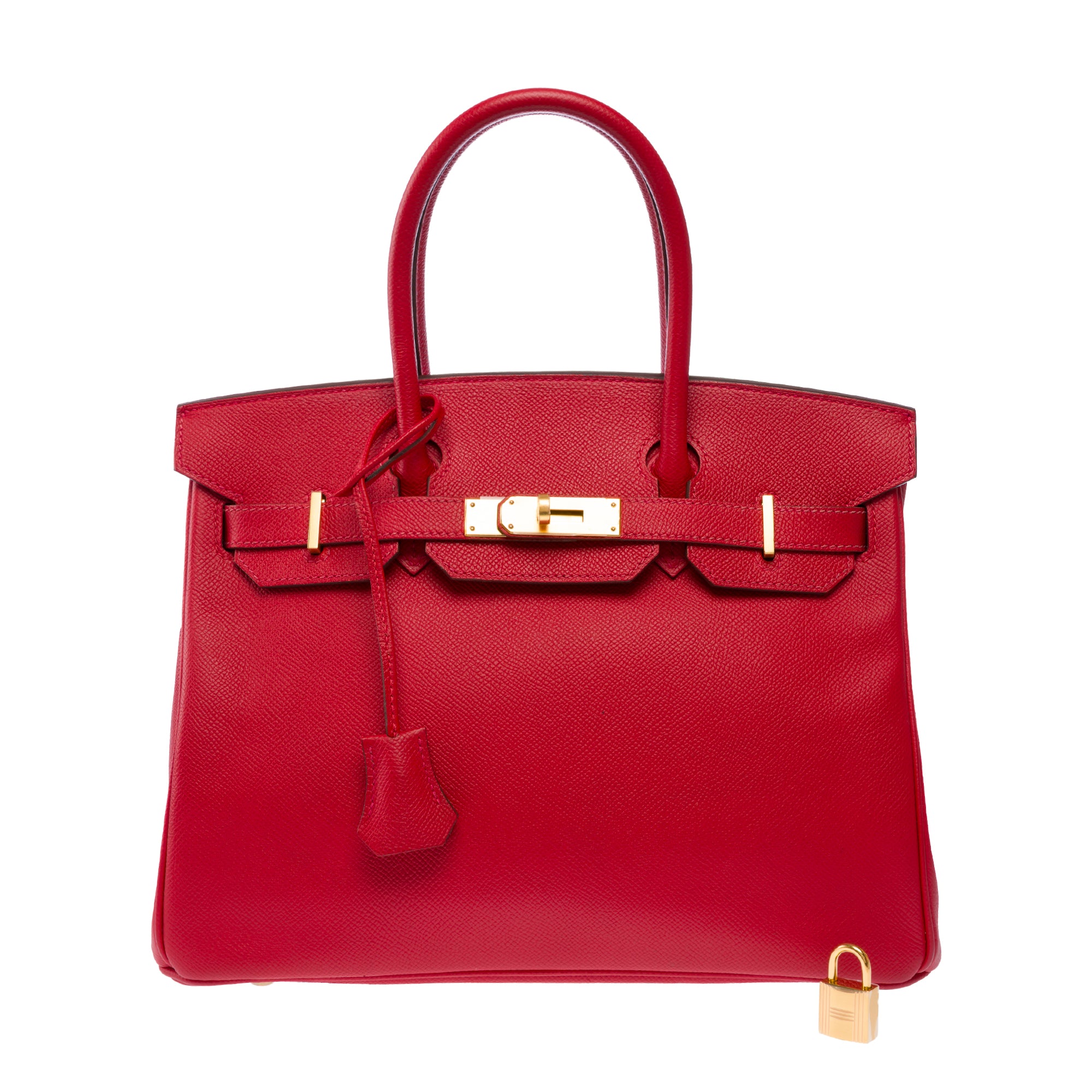 Sac HERMES Birkin 30 en Cuir Rouge - 103824
