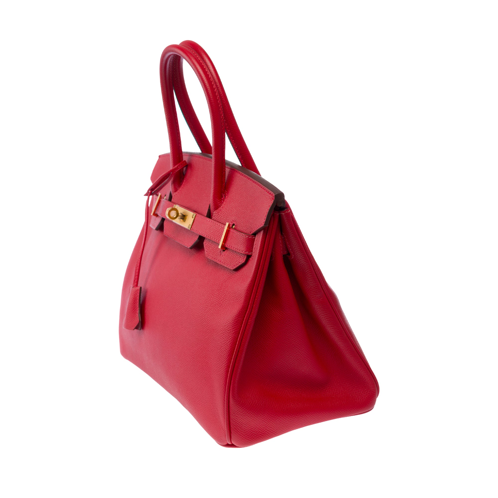 Sac HERMES Birkin 30 en Cuir Rouge - 103824