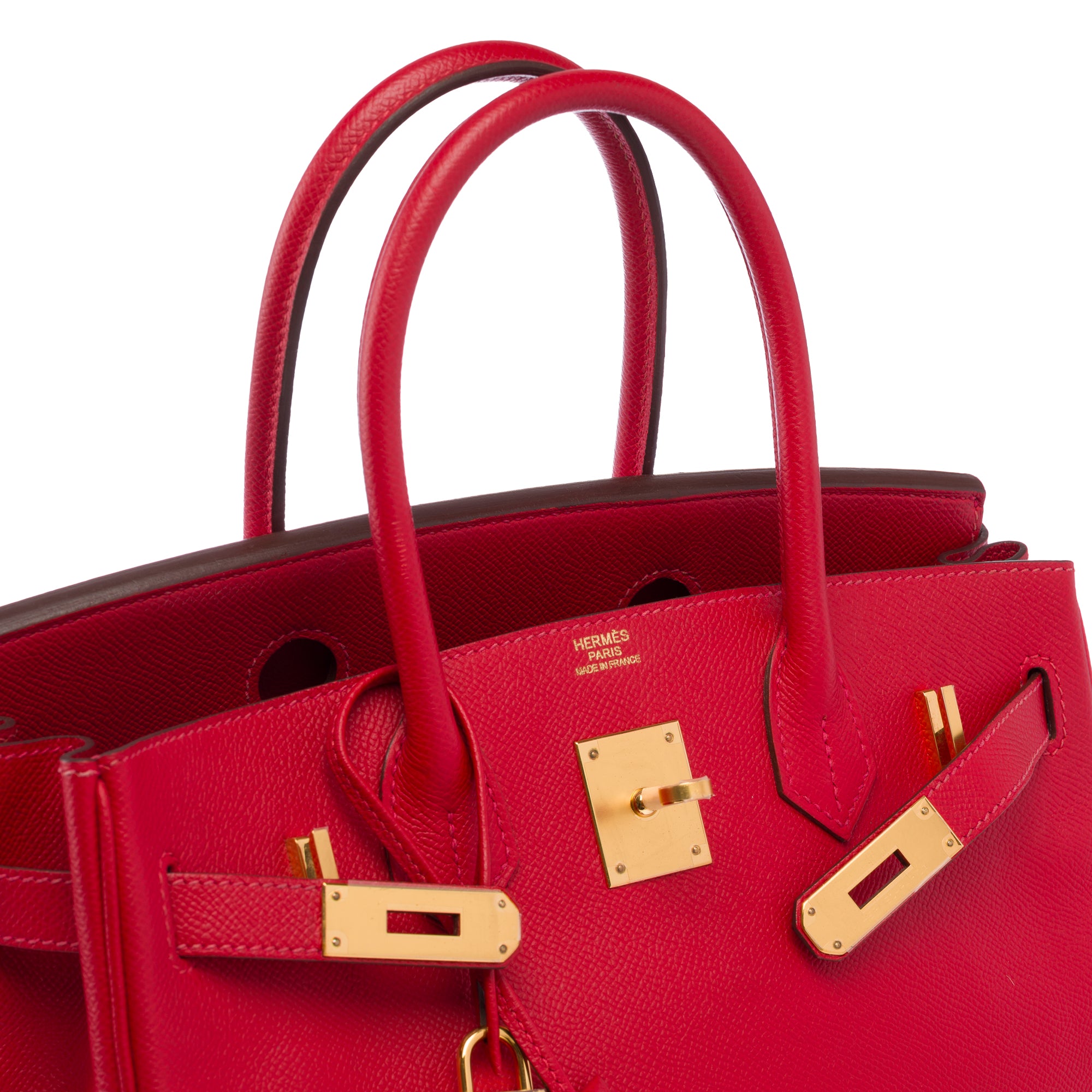 Sac HERMES Birkin 30 en Cuir Rouge - 103824