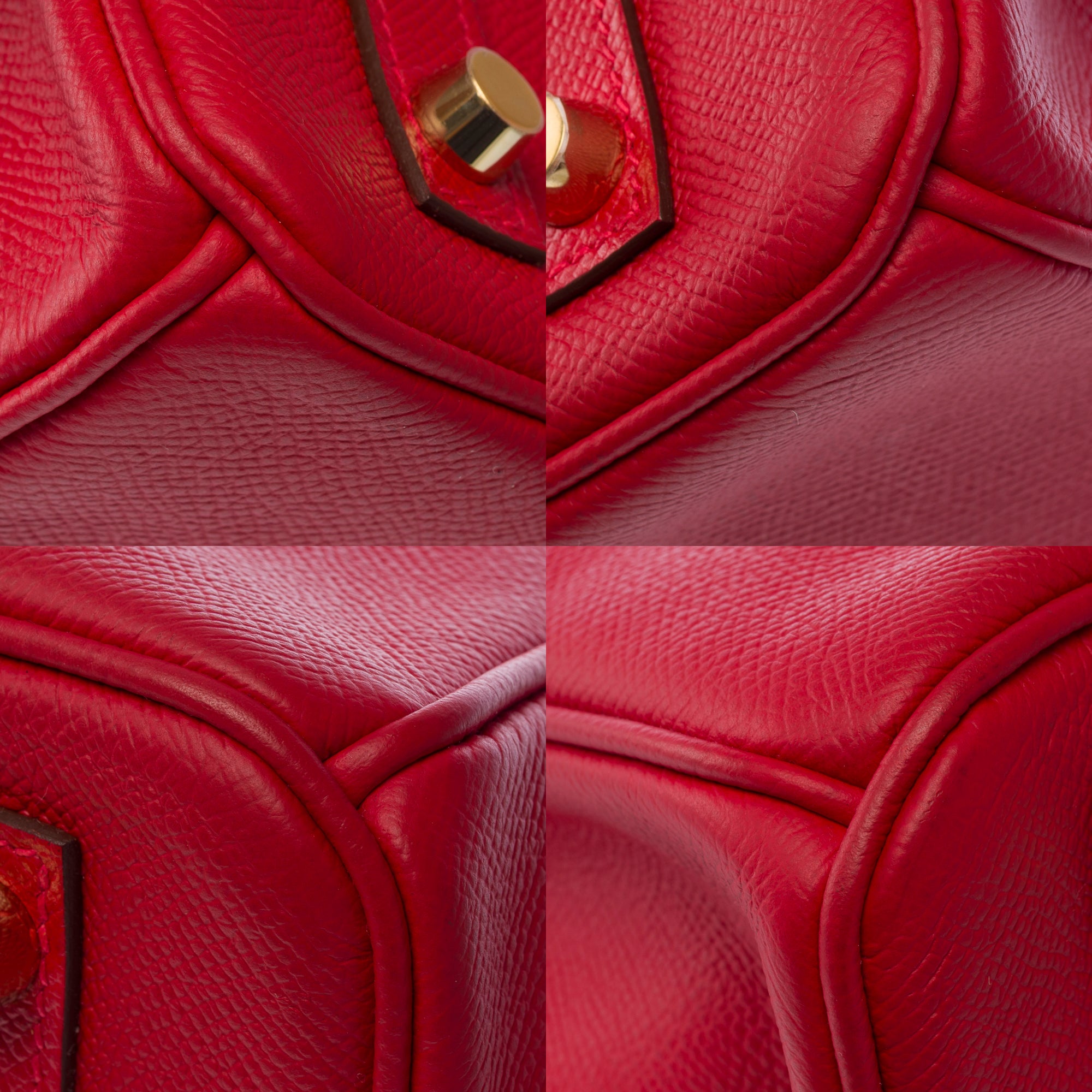 Sac HERMES Birkin 30 en Cuir Rouge - 103824