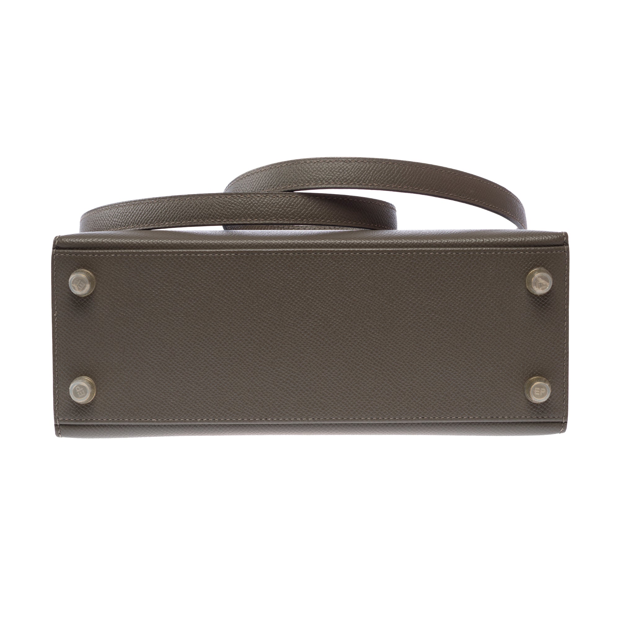 Sac HERMES Kelly 25 en Cuir Gris - 103810
