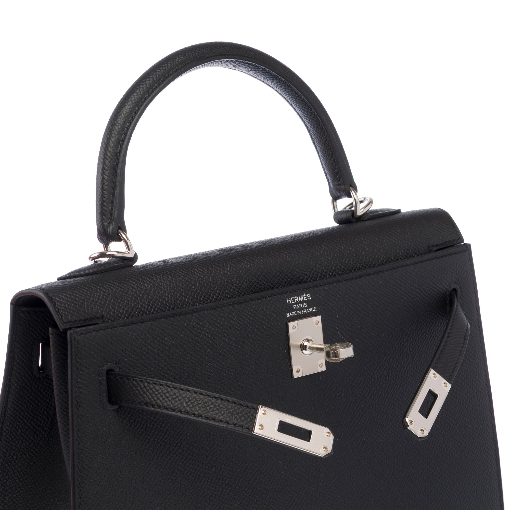 Sac HERMES Kelly 25 en Cuir Noir - 103817
