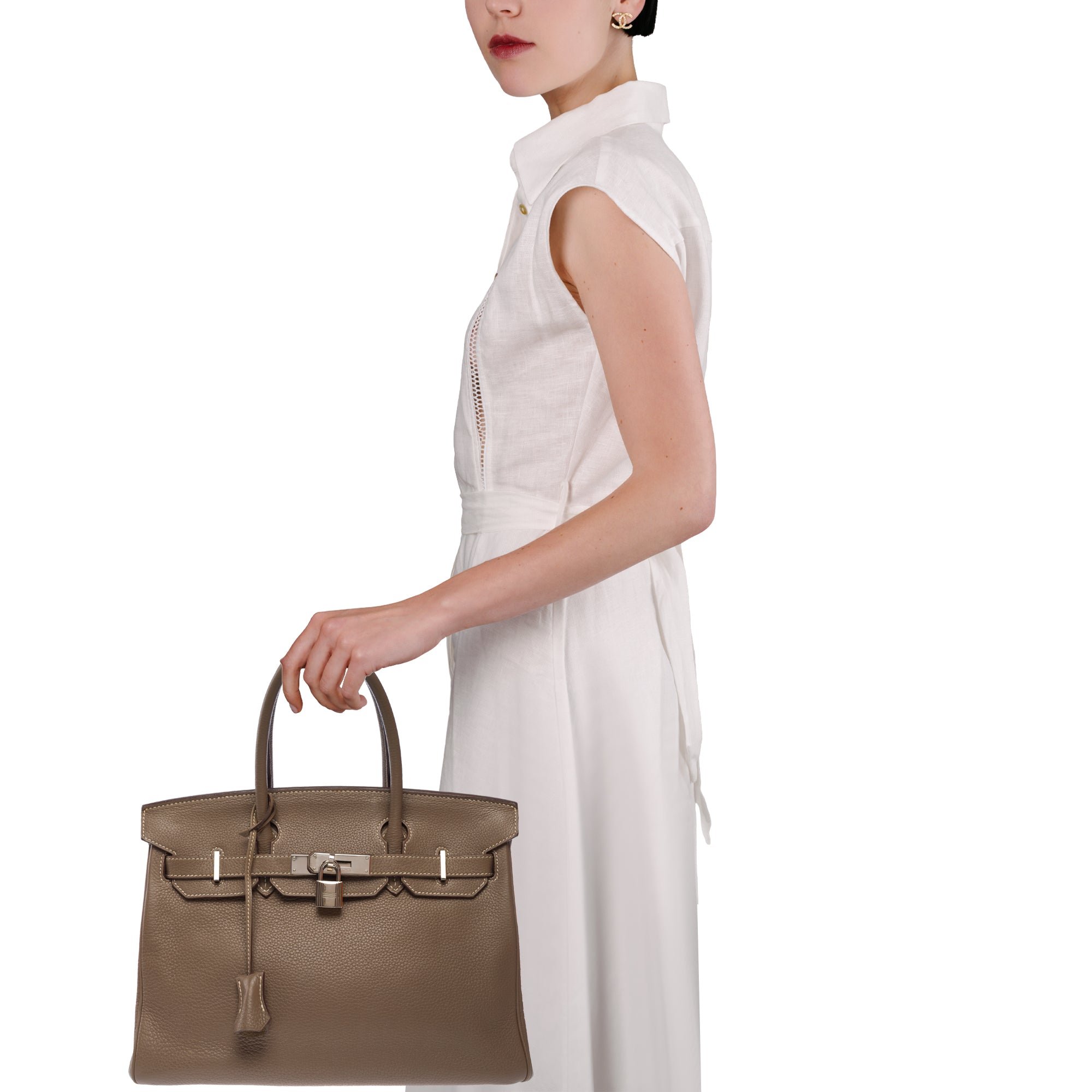 Sac HERMES Birkin 30 en Cuir Étoupe - 103717