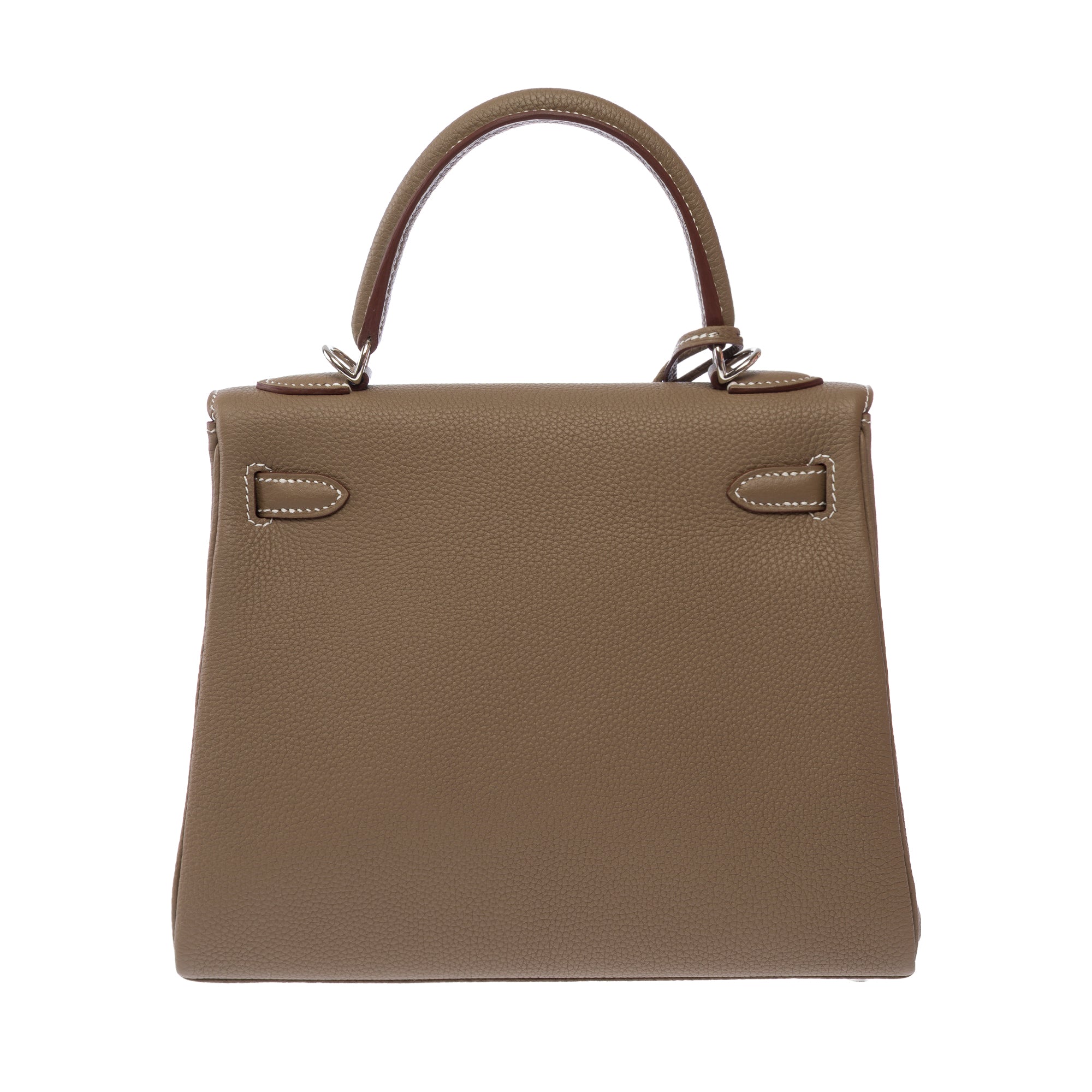 Sac HERMES Kelly 25 en Cuir Étoupe - 103789