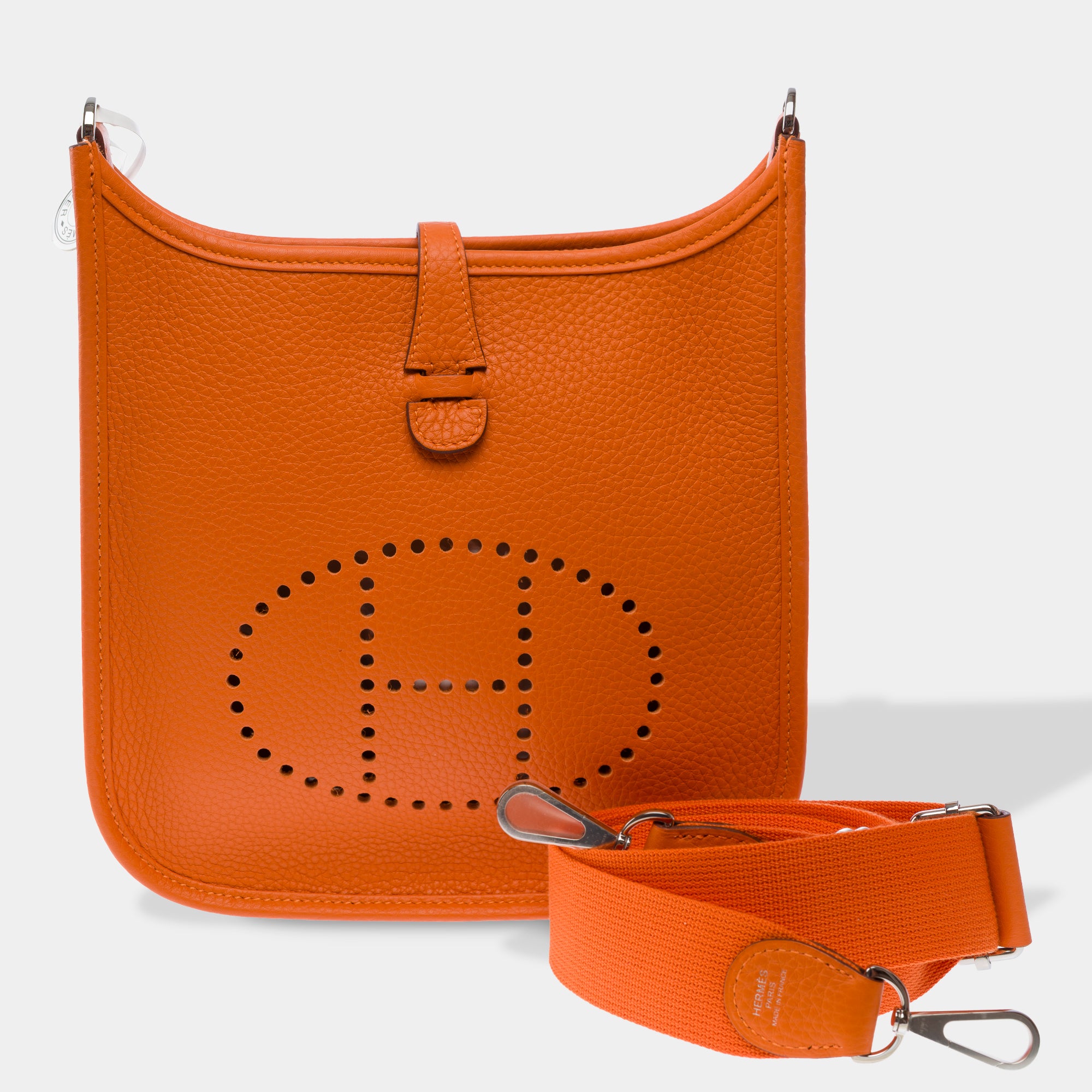 Sac HERMES Evelyne en Cuir Orange - 103820