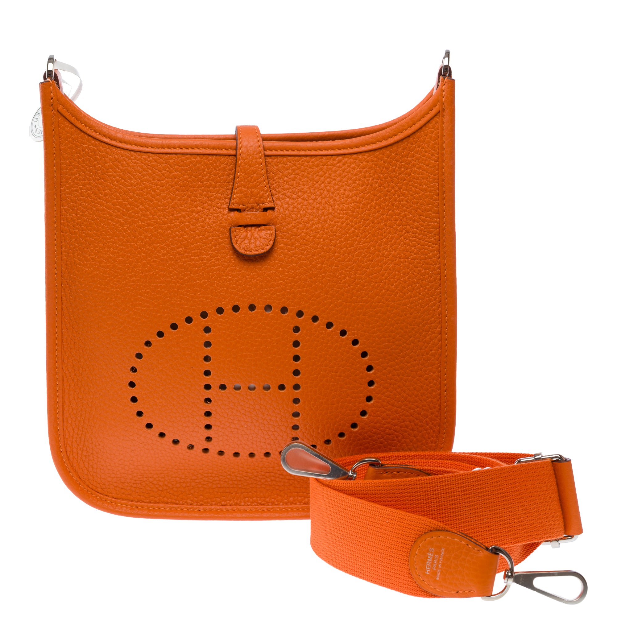 Sac HERMES Evelyne en Cuir Orange - 103820