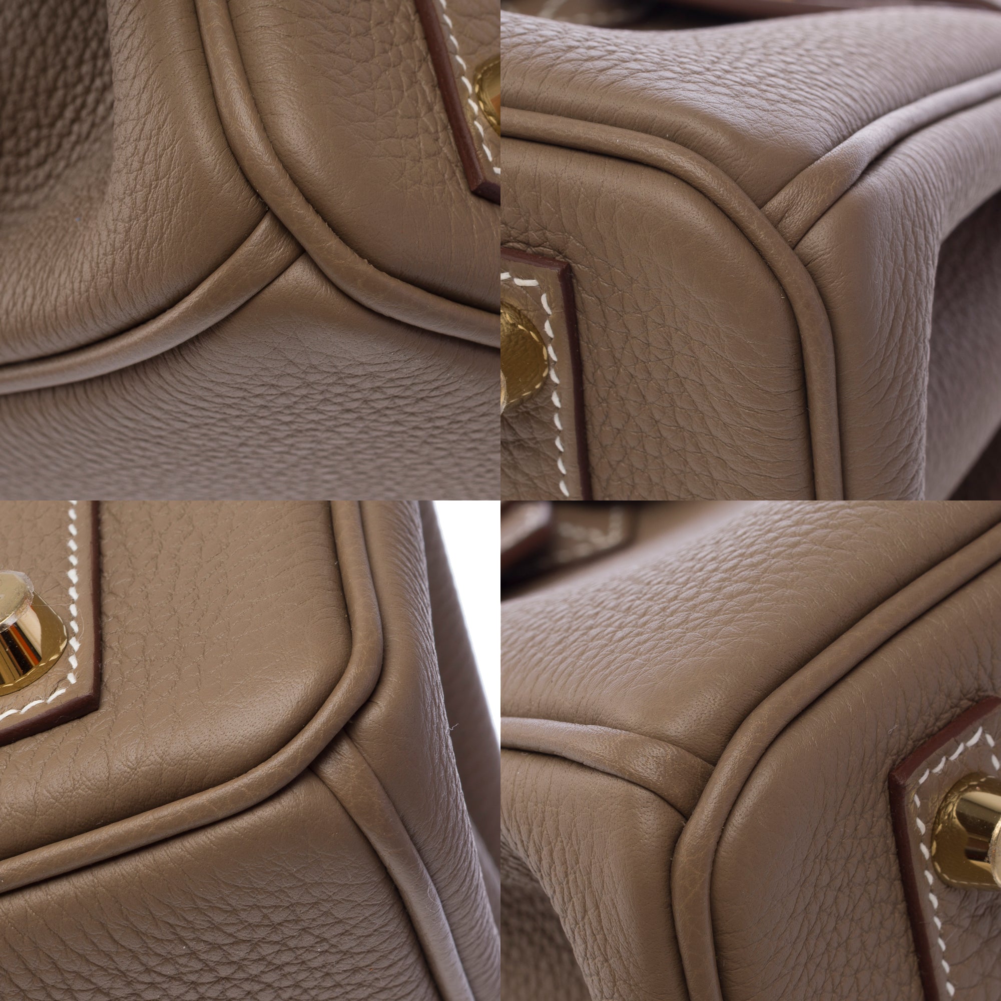 Sac HERMES Birkin 25 en Cuir Étoupe - 103838