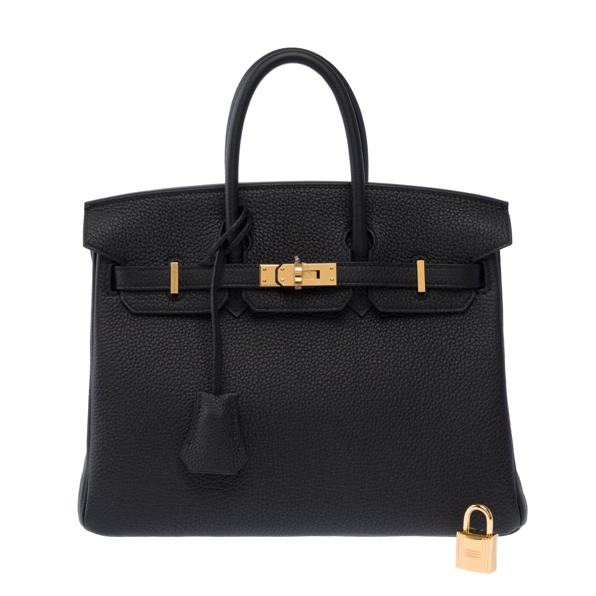 Sac HERMES Birkin 25 en Cuir Noir - 103870