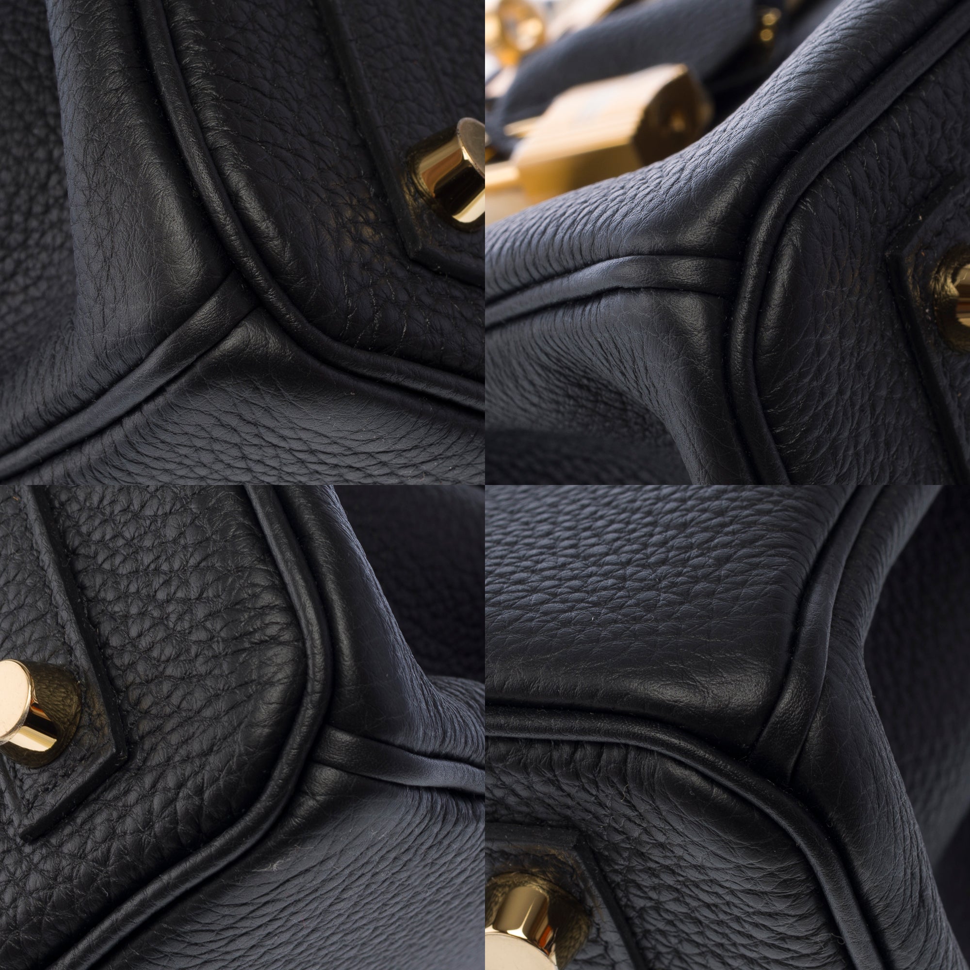 Sac HERMES Birkin 25 en Cuir Noir - 103870