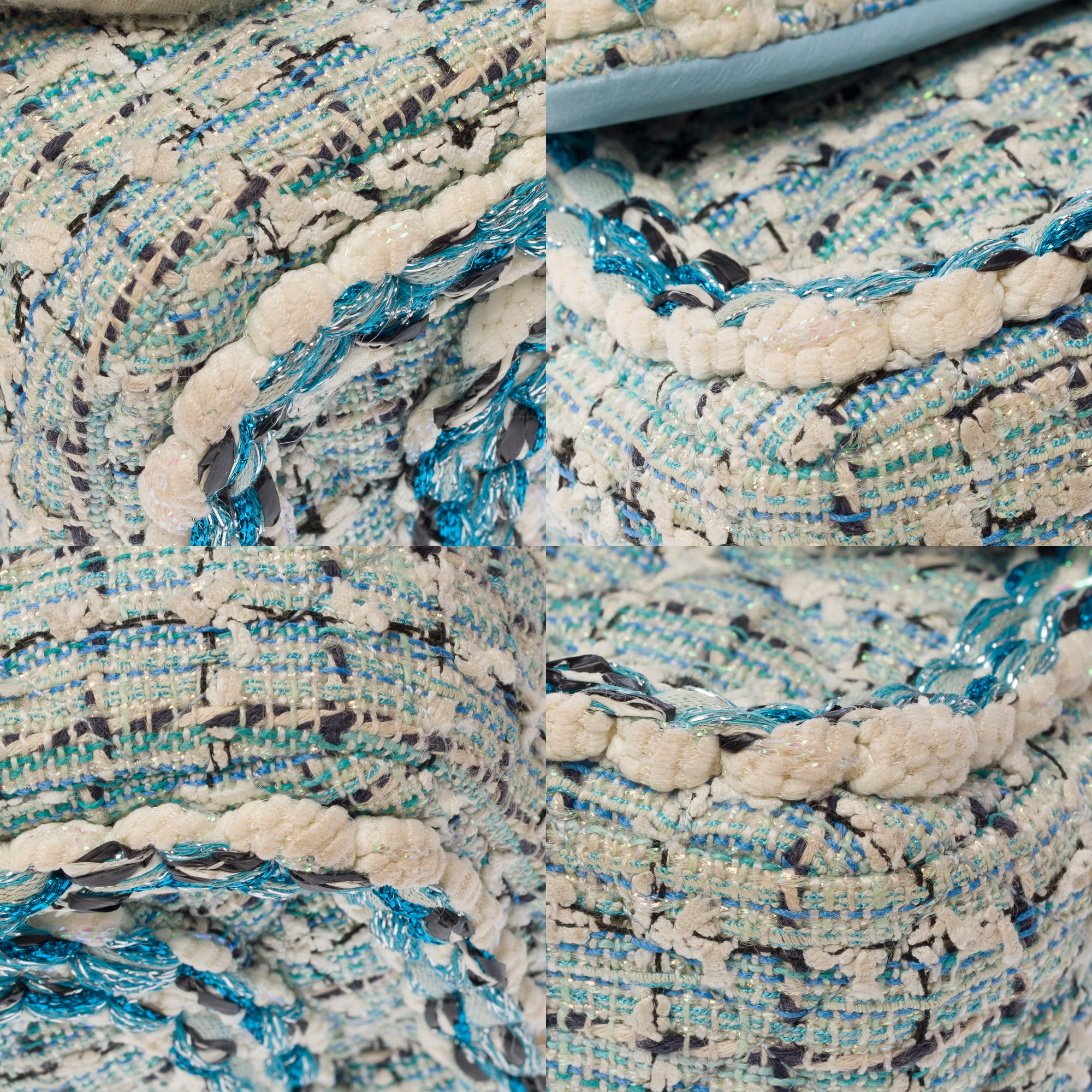 Sac CHANEL Timeless/Classique en Tweed Bleu - 103865