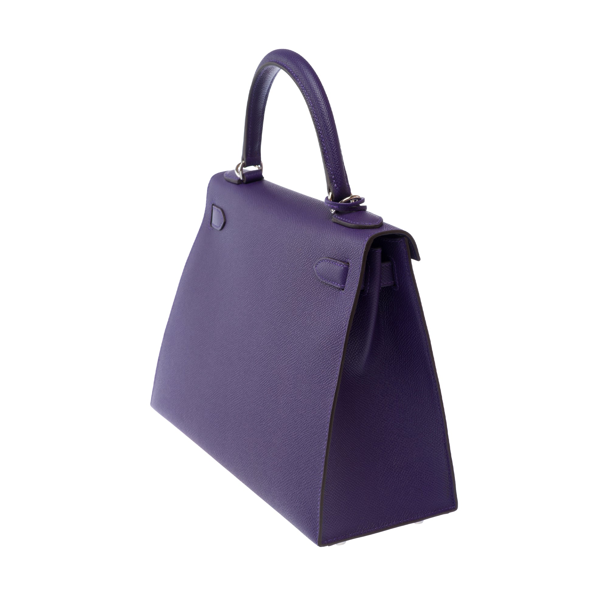 Sac HERMES Kelly 28 en Cuir Violet - 103871