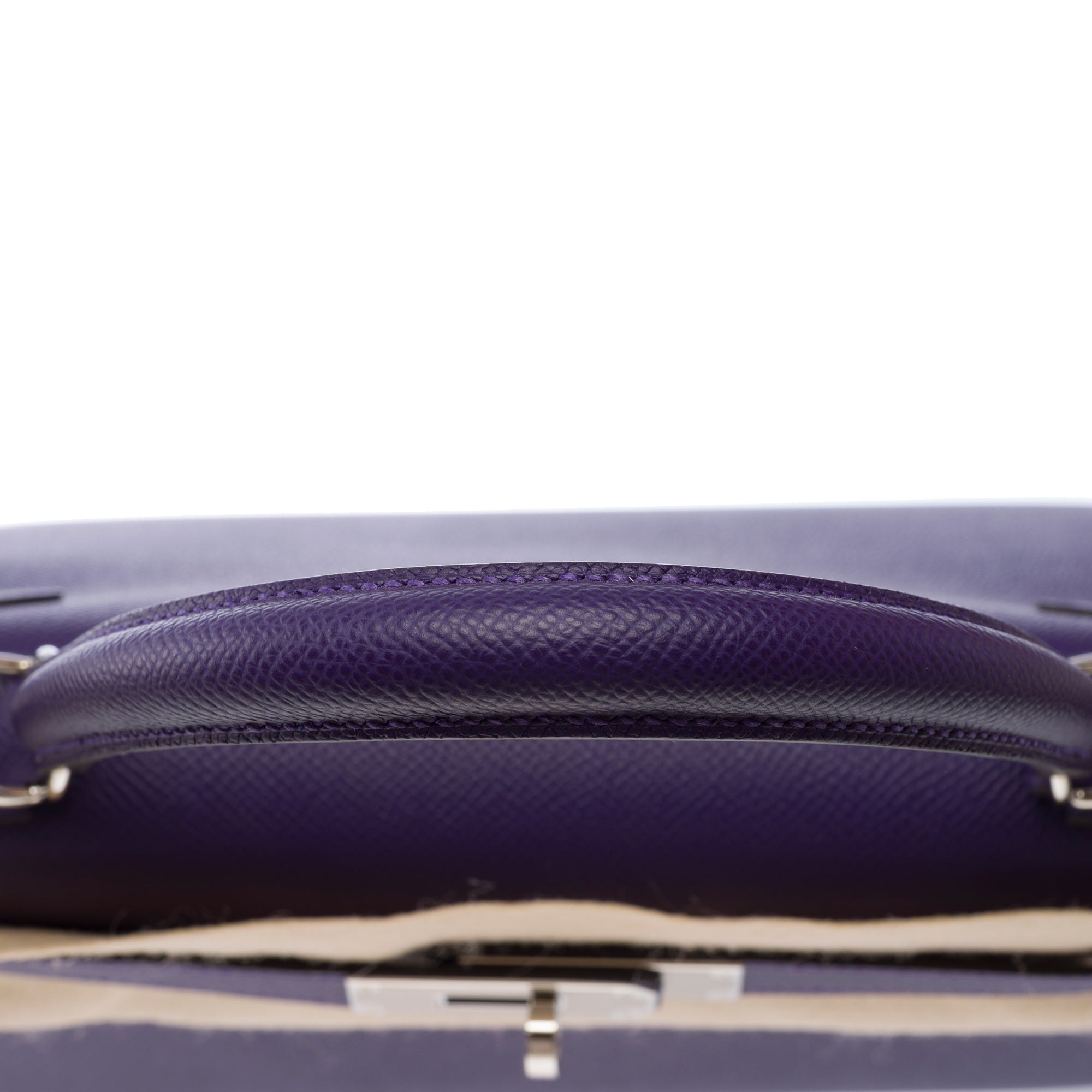 Sac HERMES Kelly 28 en Cuir Violet - 103871