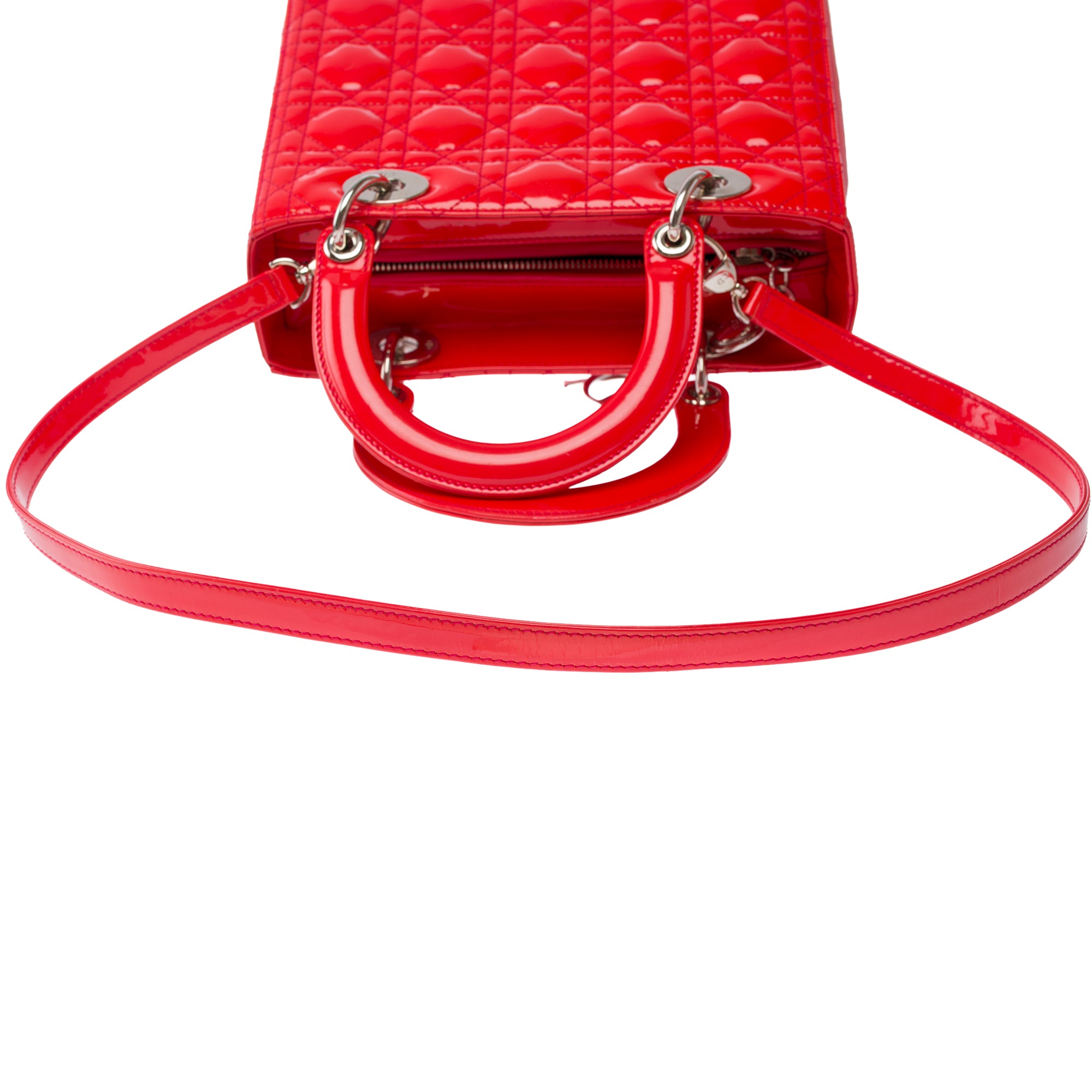 Sac DIOR Lady Dior en Cuir Rouge - 103867