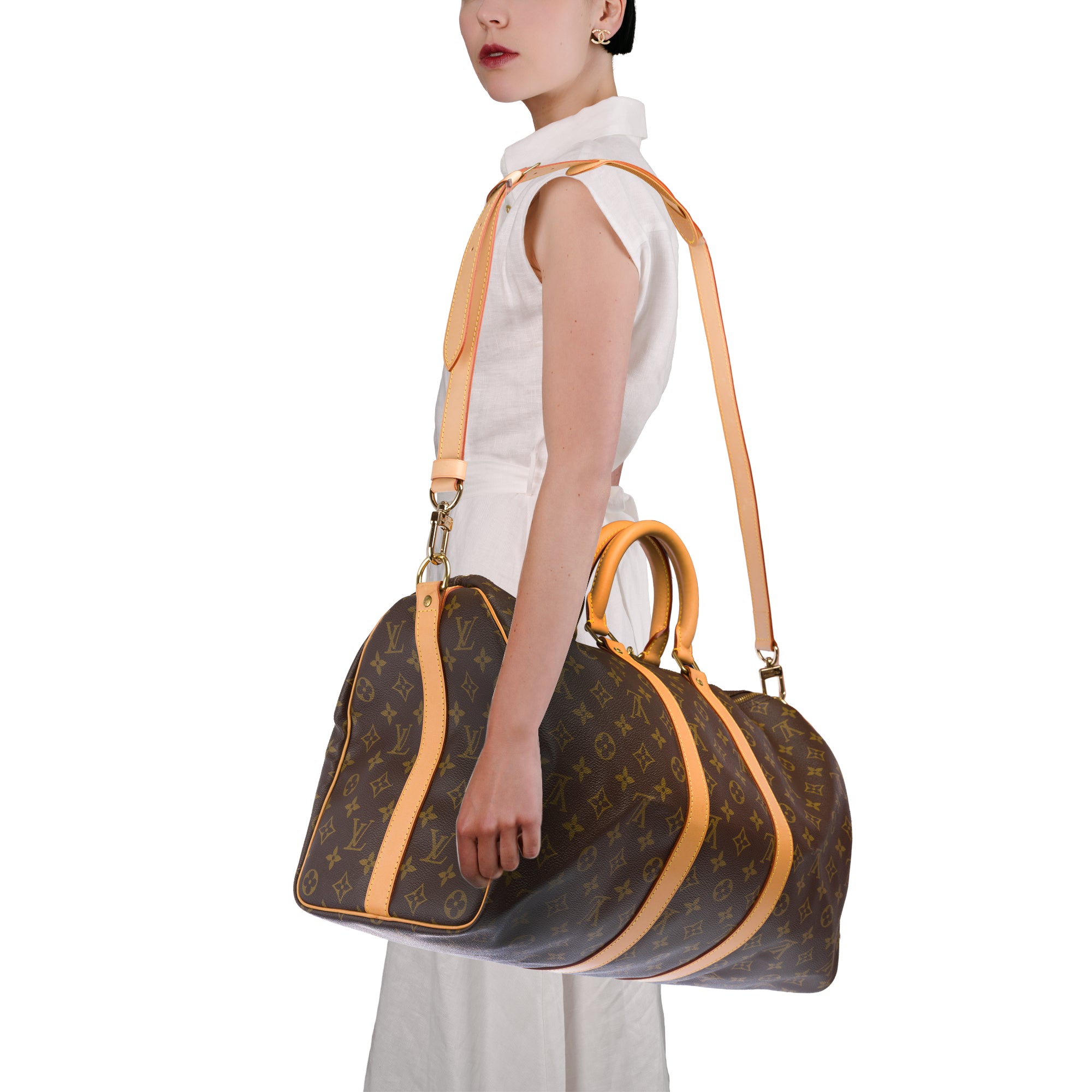 Sac LOUIS VUITTON Keepall en Toile Marron - 103853