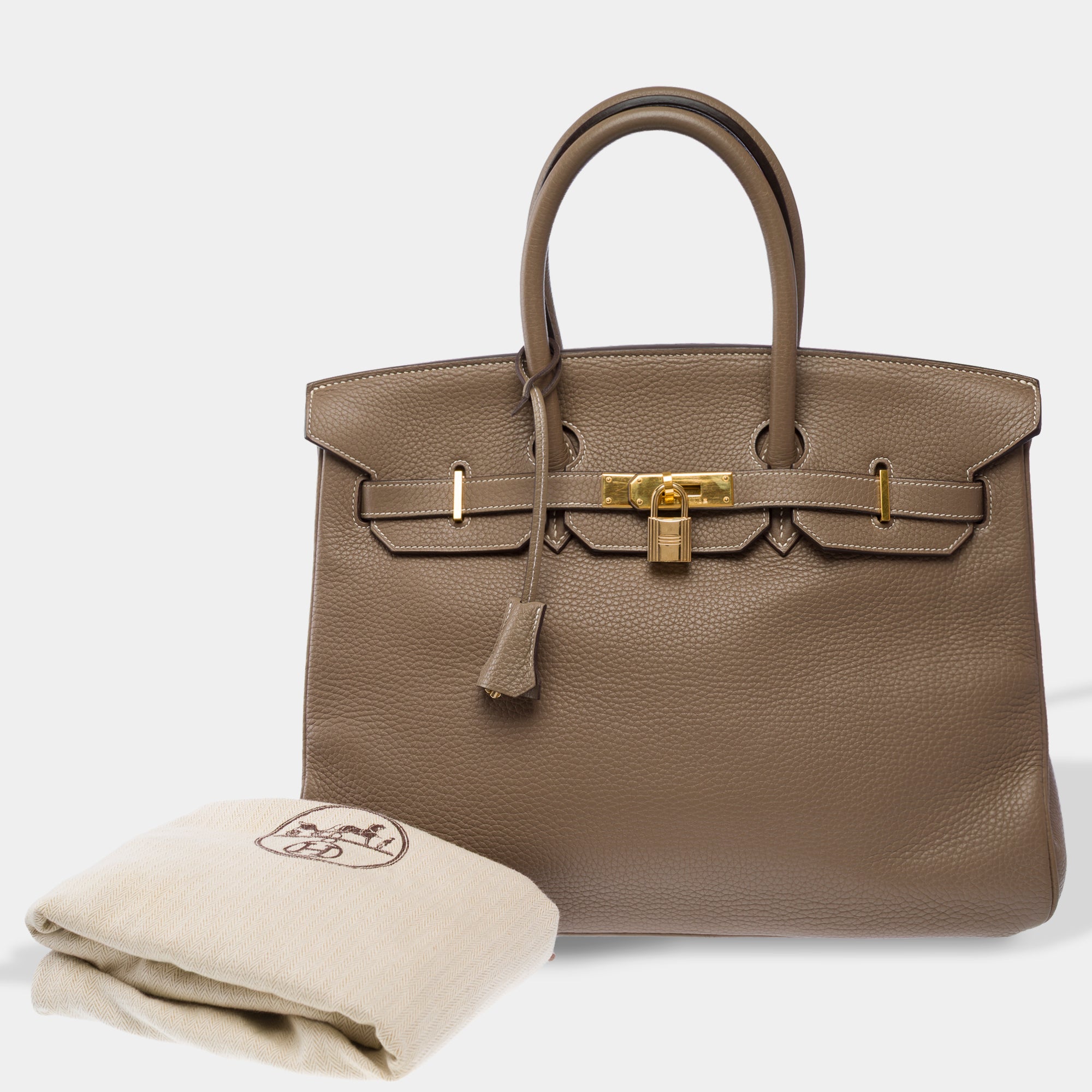 Sac HERMES Birkin 35 en Cuir Étoupe - 103873