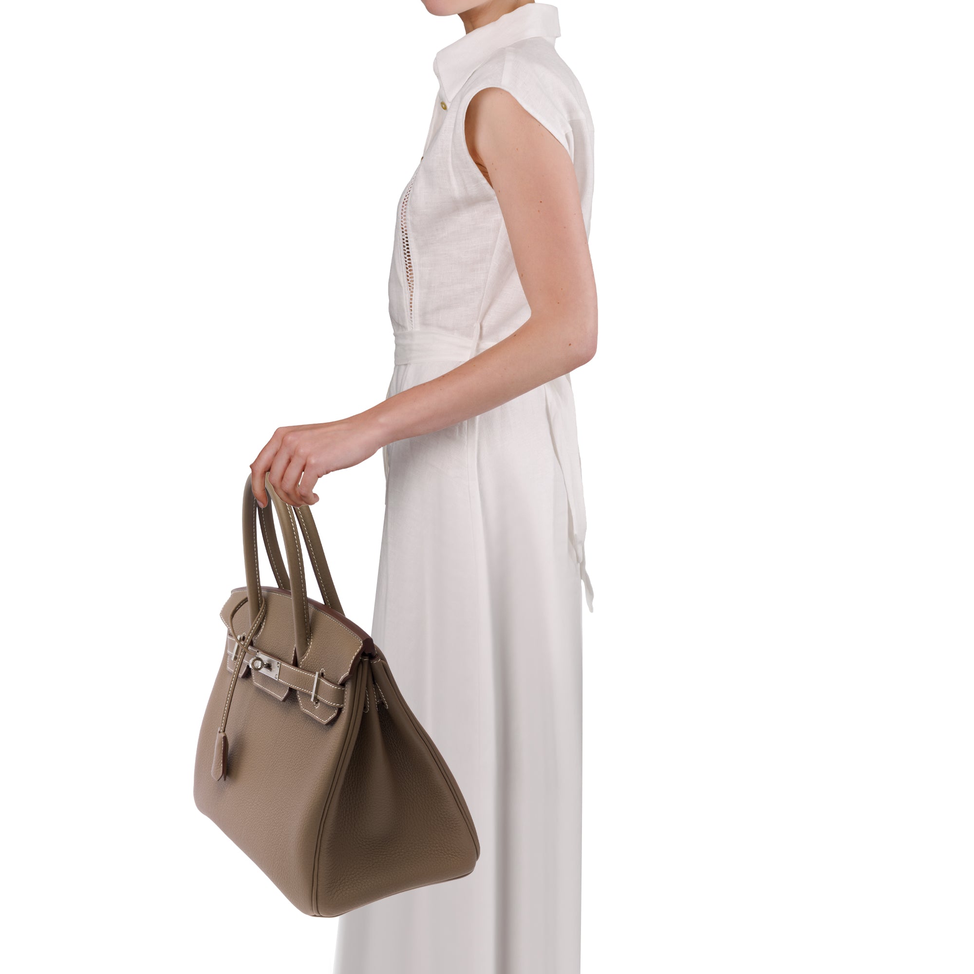 Sac HERMES Birkin 30 en Cuir Étoupe - 103845