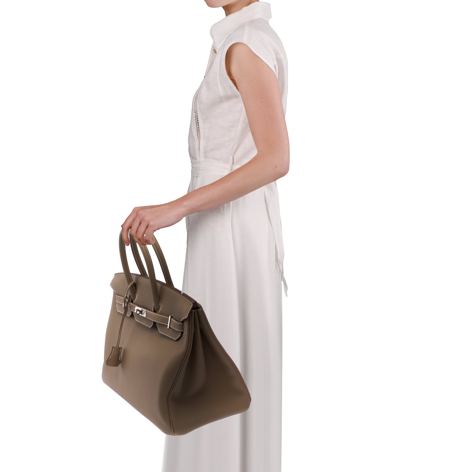 Sac HERMES Birkin 35 en Cuir Étoupe - 103844