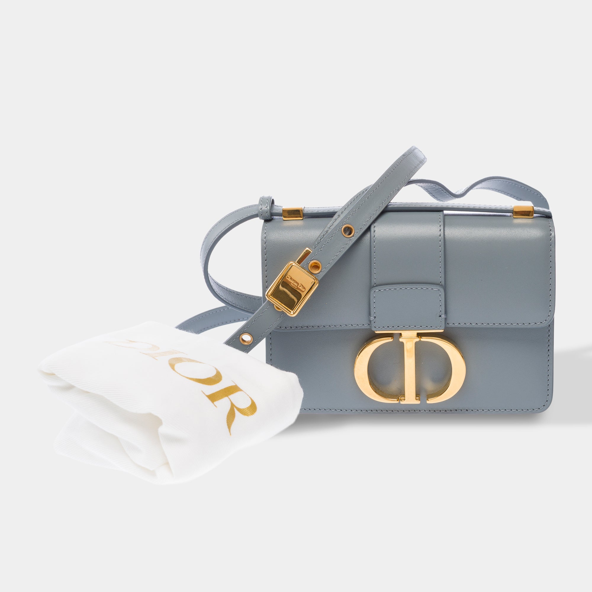 Sac DIOR 30 Montaigne en Cuir Gris - 103832