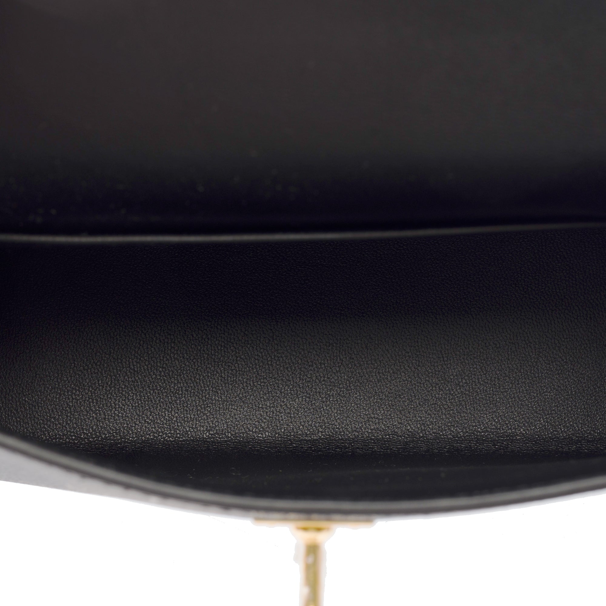 Sac HERMES Kelly Mini en Cuir Noir - 103841
