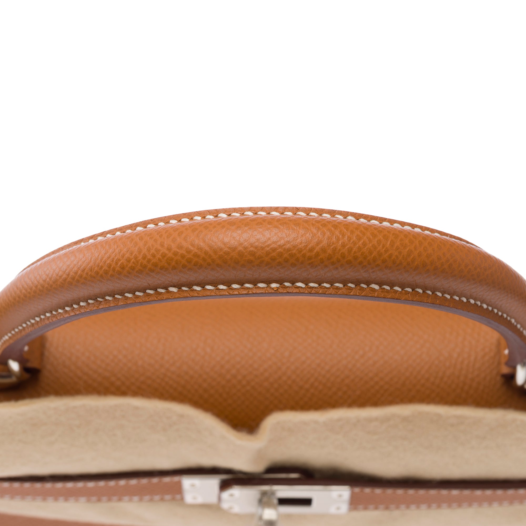 Sac HERMES Kelly 25 en Cuir Doré - 103843