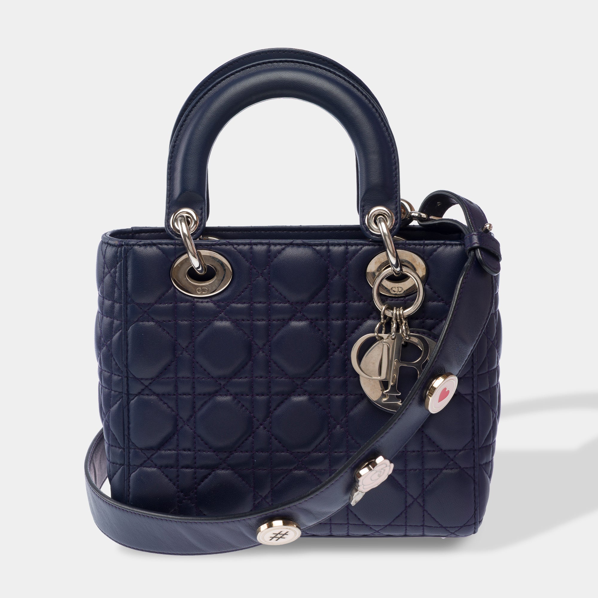 Sac DIOR Lady Dior en Cuir Bleu Marine - 103859