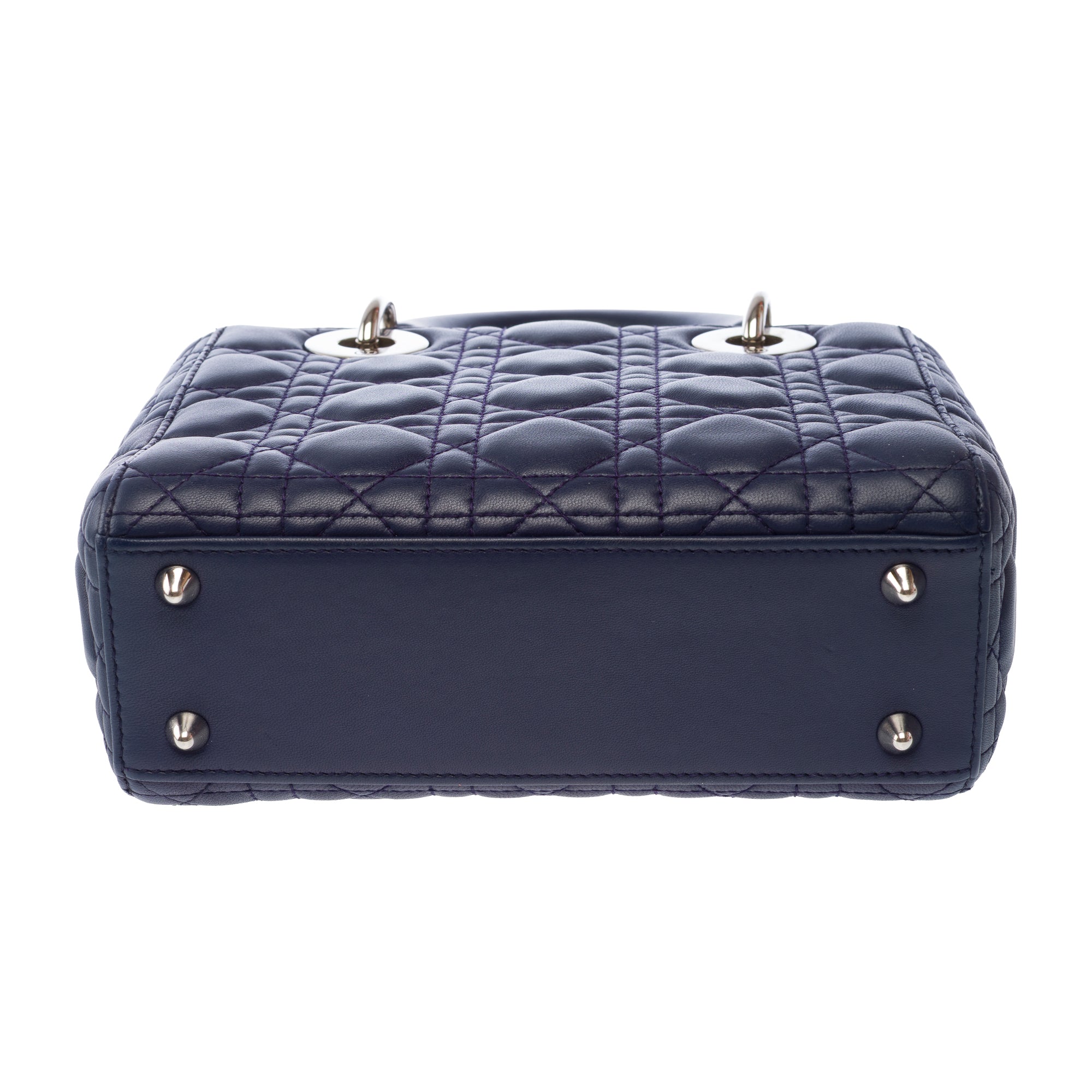 Sac DIOR Lady Dior en Cuir Bleu Marine - 103859