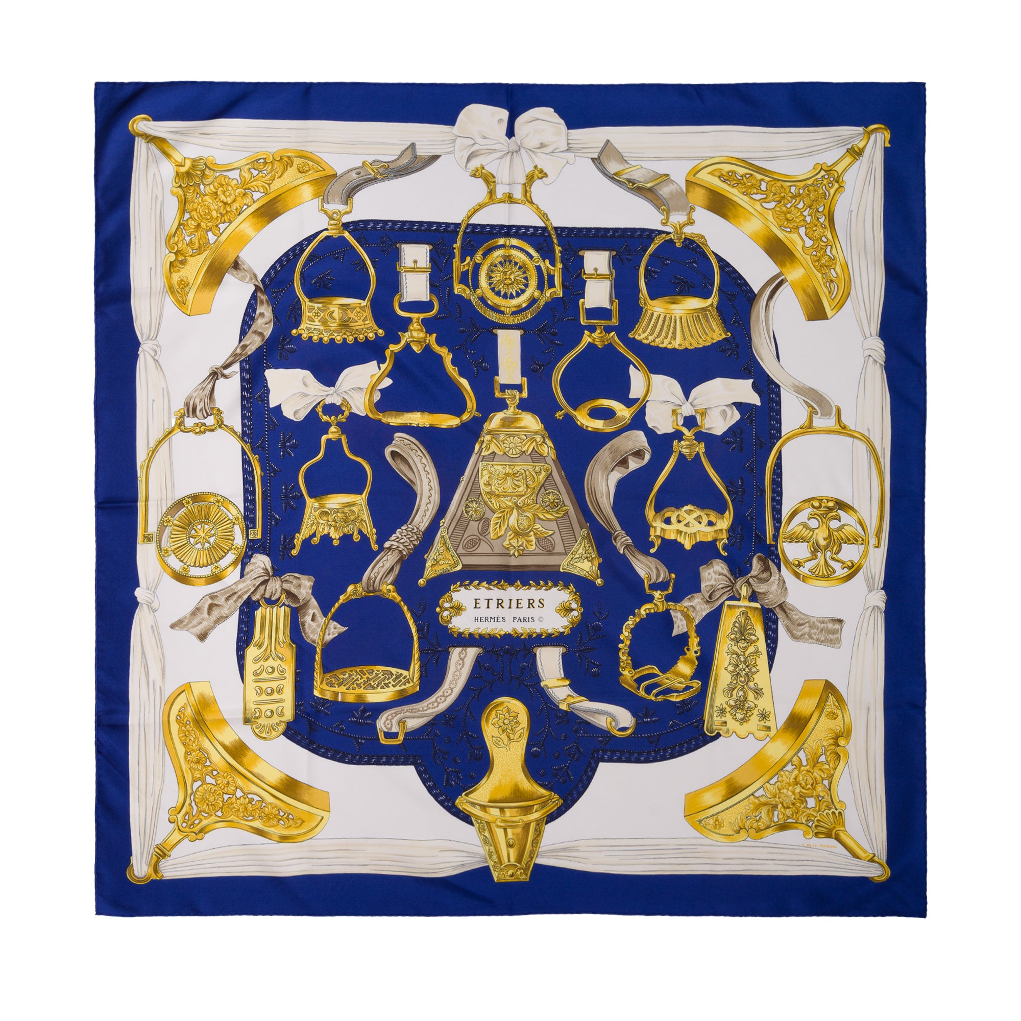Accessoire HERMES en Soie Bleu - 103822