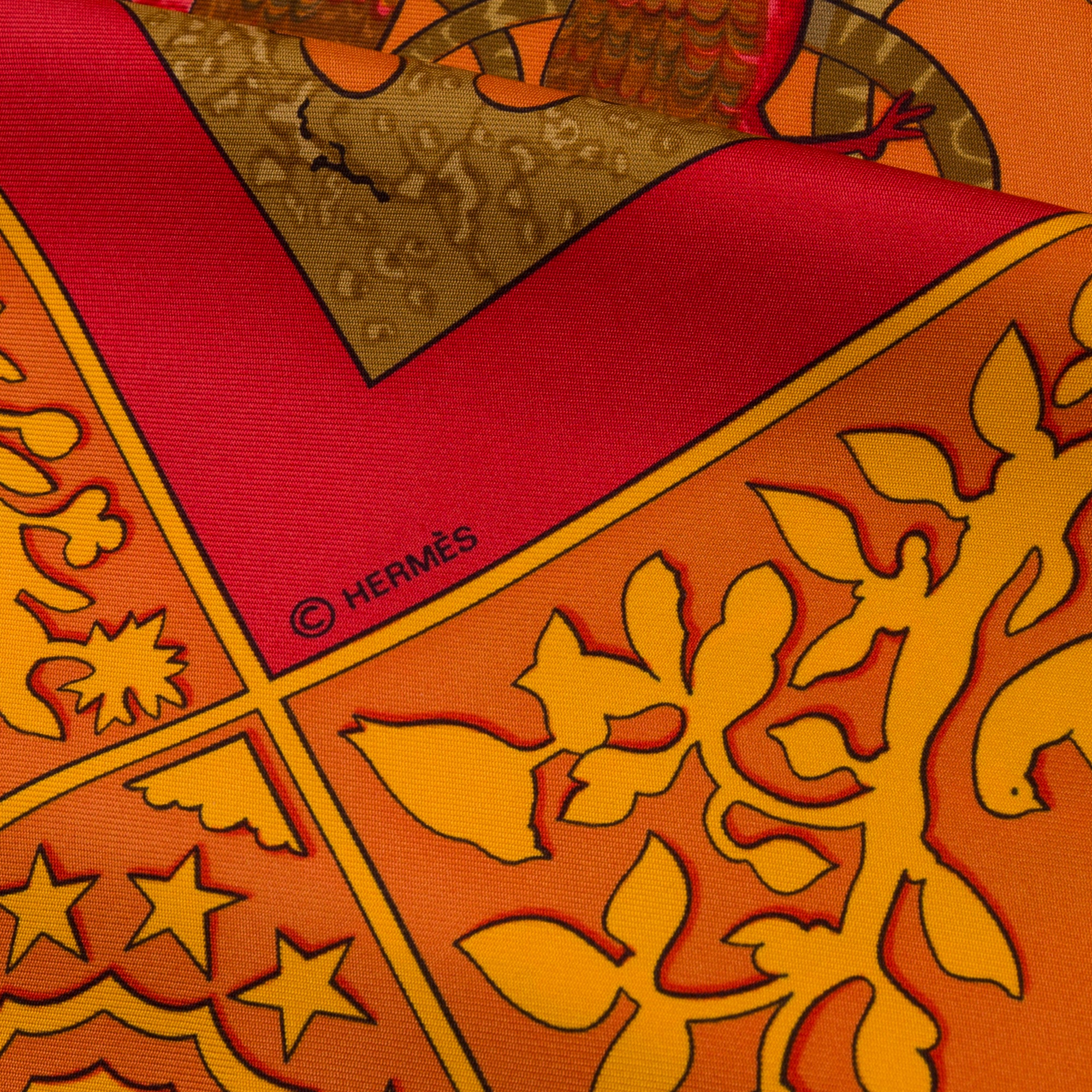 Accessoire HERMES en Soie Orange - 103823