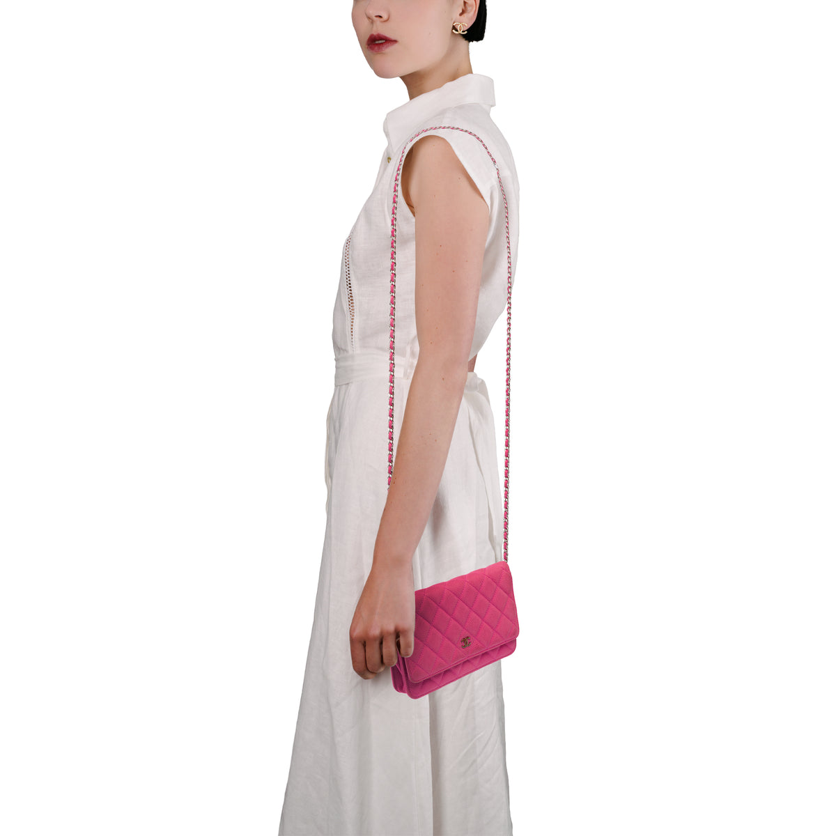 Sac CHANEL Wallet on Chain en Cuir Rose - 103854