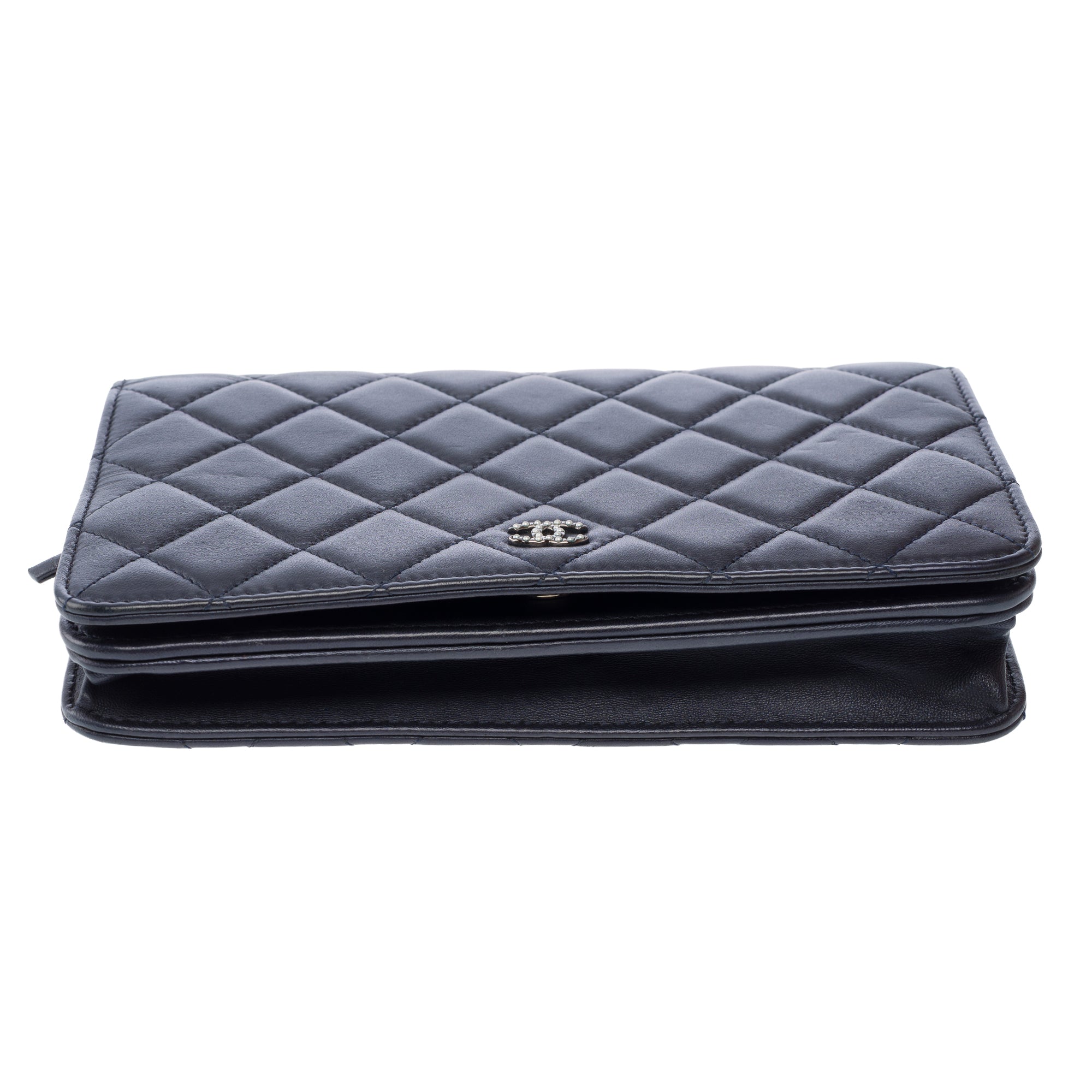 Sac CHANEL Wallet on Chain en Cuir Bleu Marine - 103856