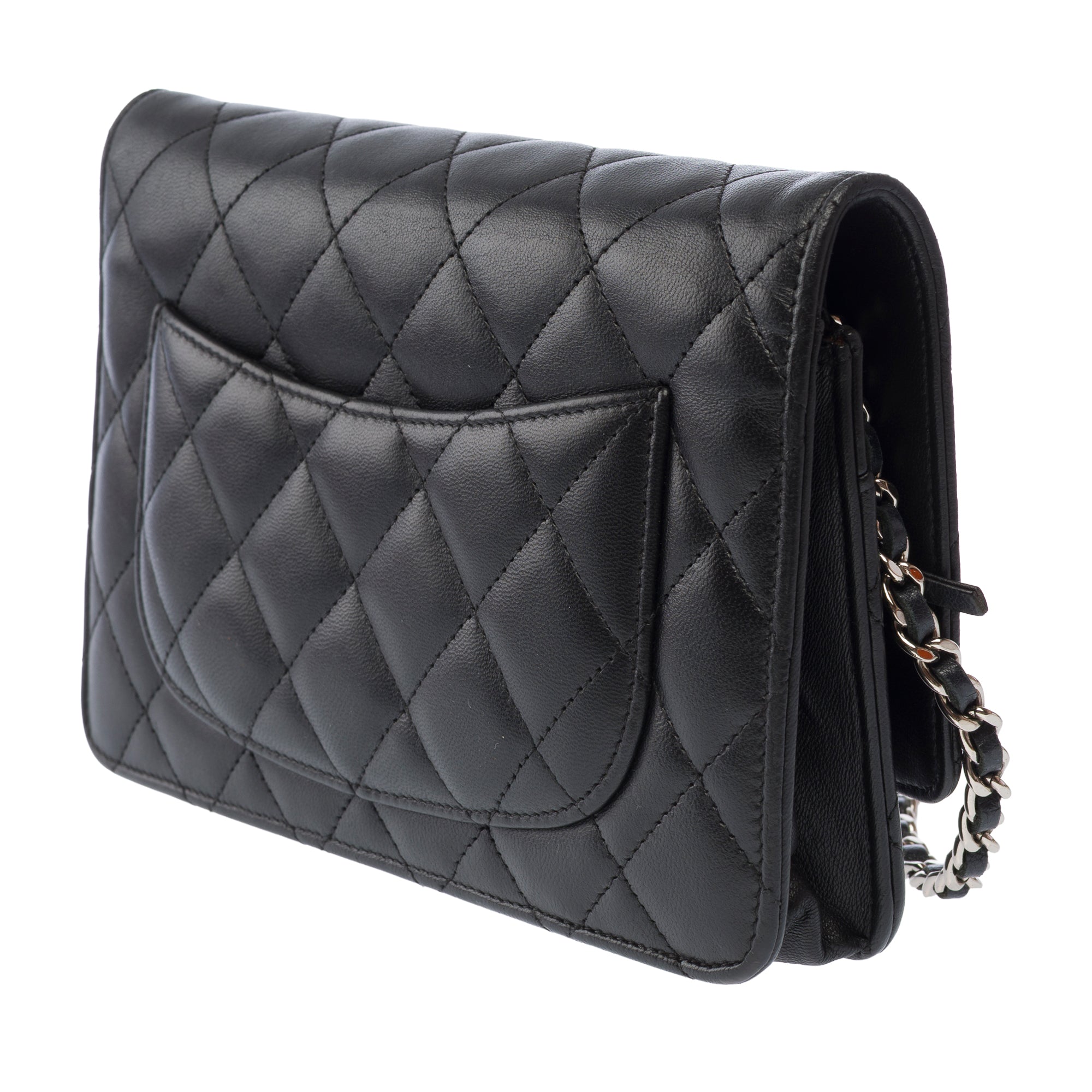 Sac CHANEL Wallet on Chain en Cuir Noir - 103857