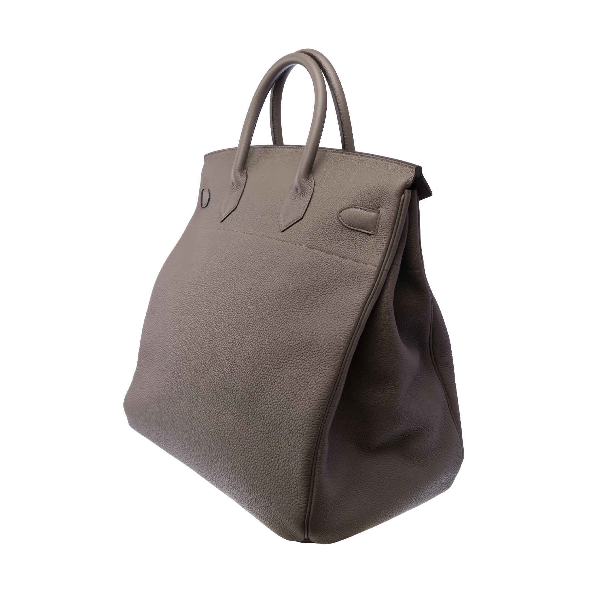 Sac HERMES Haut a Courroies en Cuir Gris - 103876