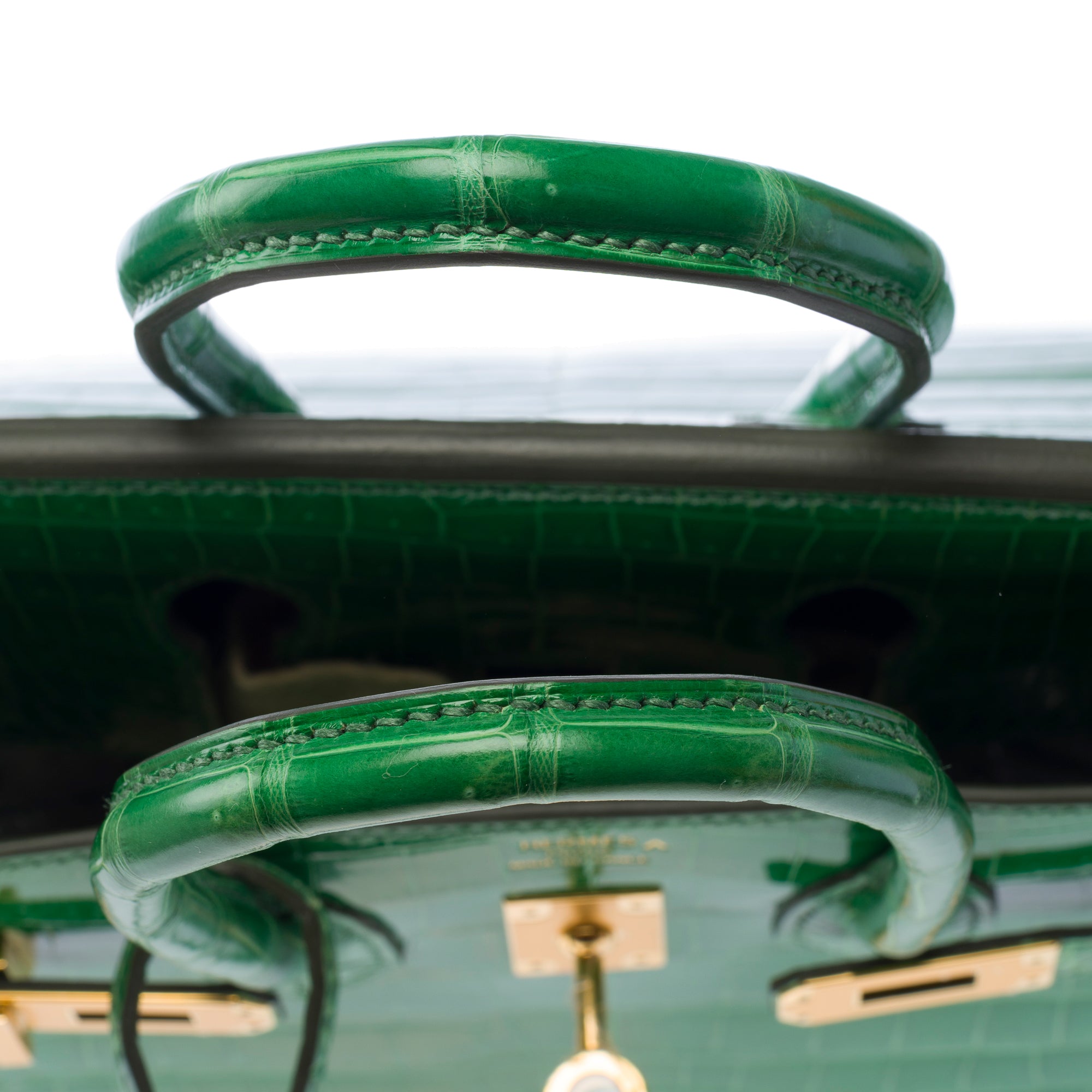 Sac HERMES Birkin 25 en Cuirs exotiques Vert - 103879