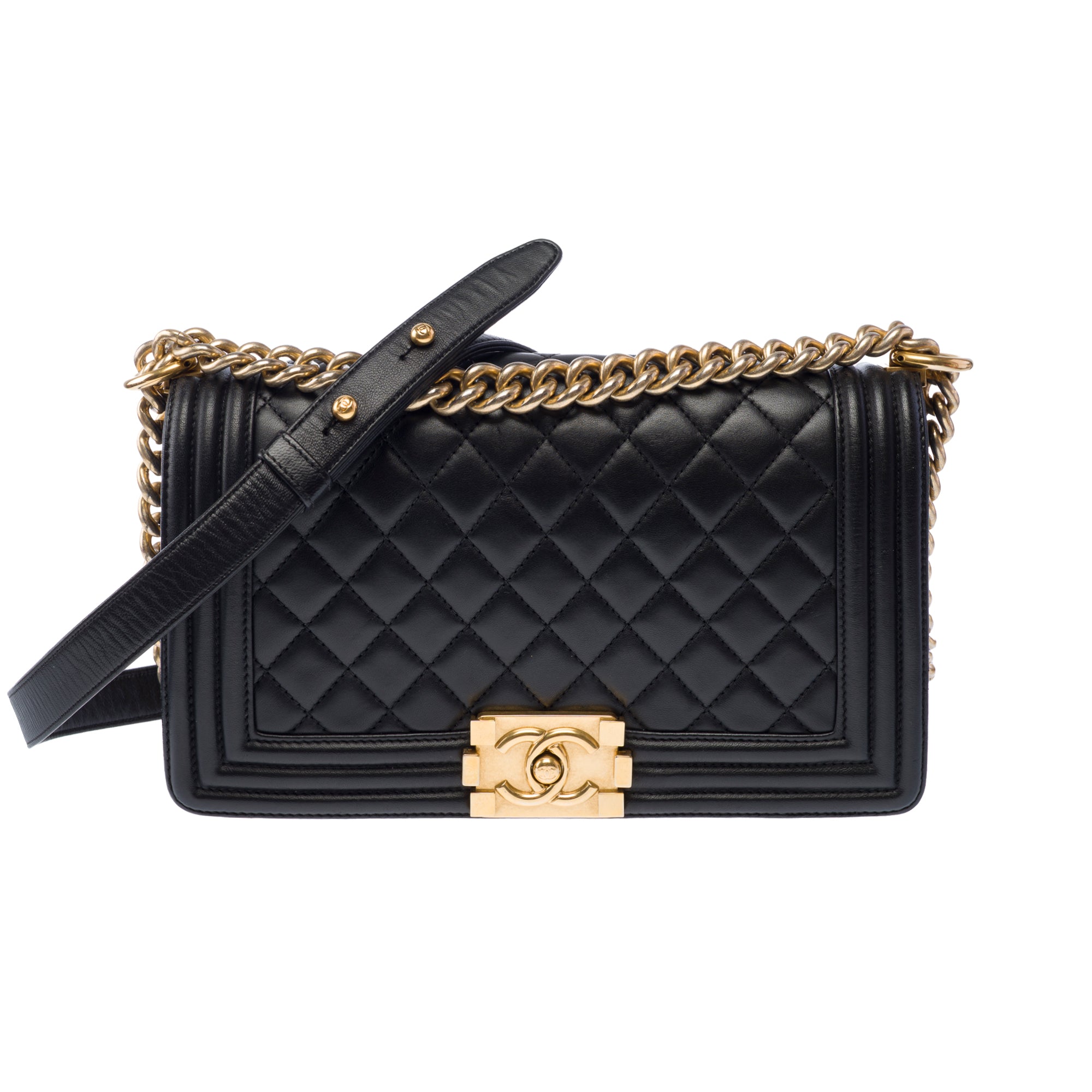 Sac CHANEL Boy en Cuir Noir - 103882