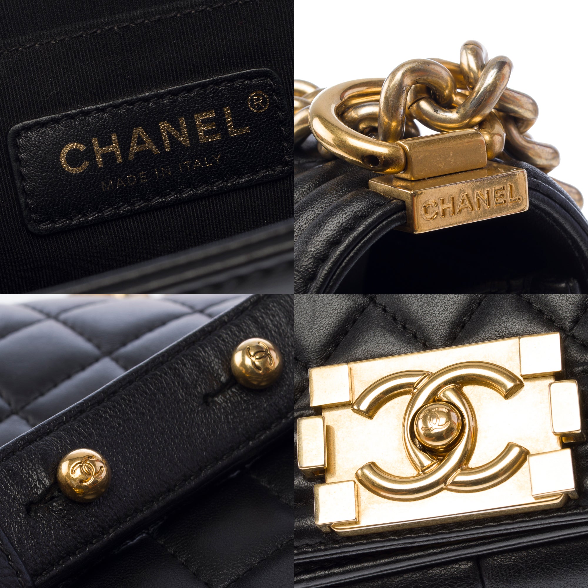 Sac CHANEL Boy en Cuir Noir - 103882