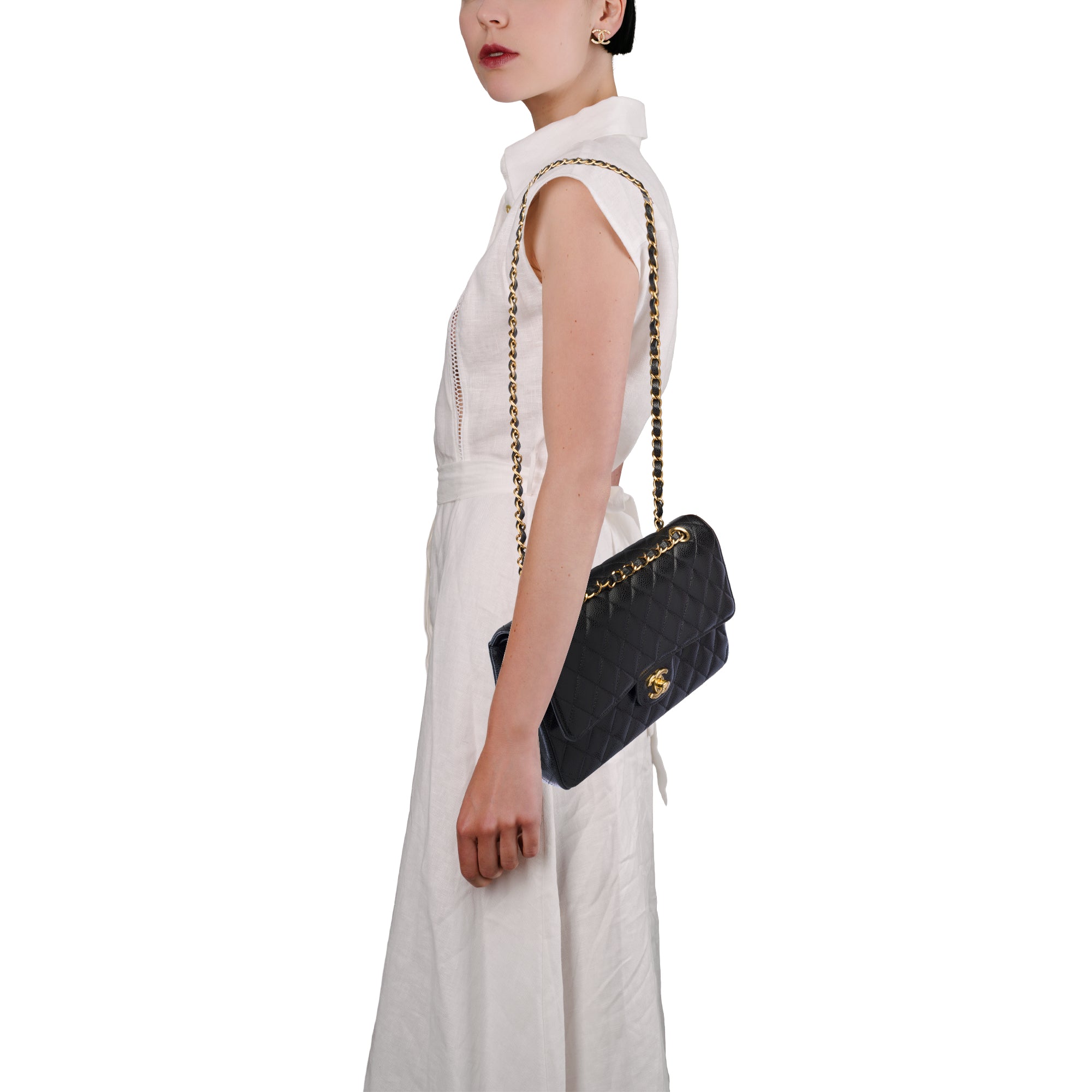 Sac CHANEL Timeless/Classique en Cuir Noir - 103889