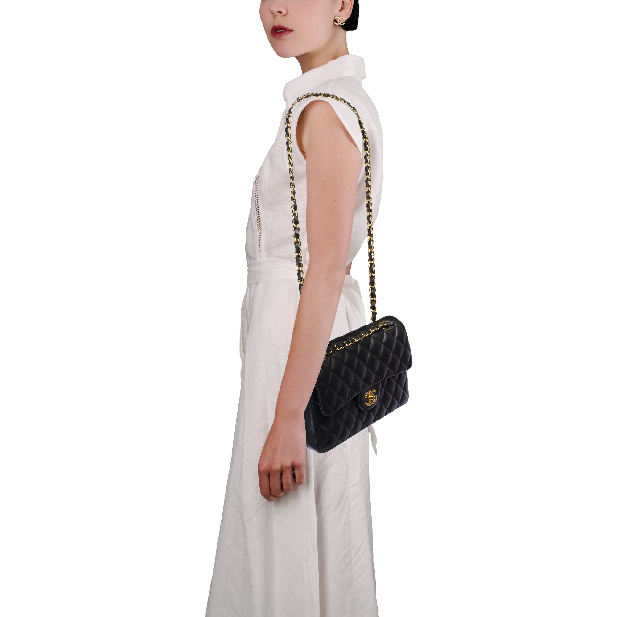Sac CHANEL Timeless/Classique en Cuir Noir - 103890