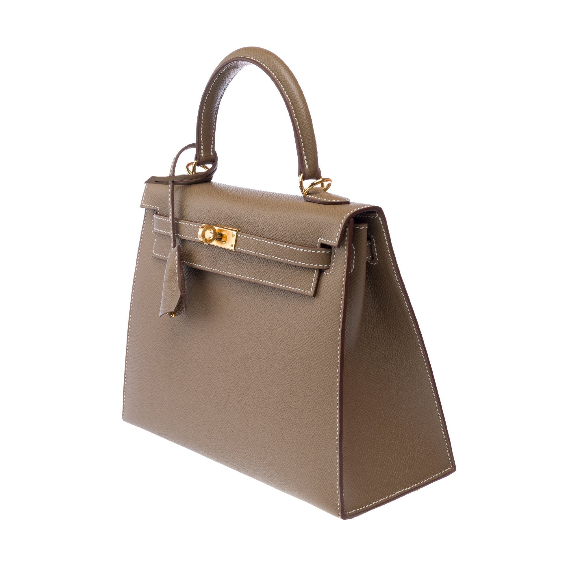 Sac HERMES Kelly 25 en Cuir Étoupe - 103913