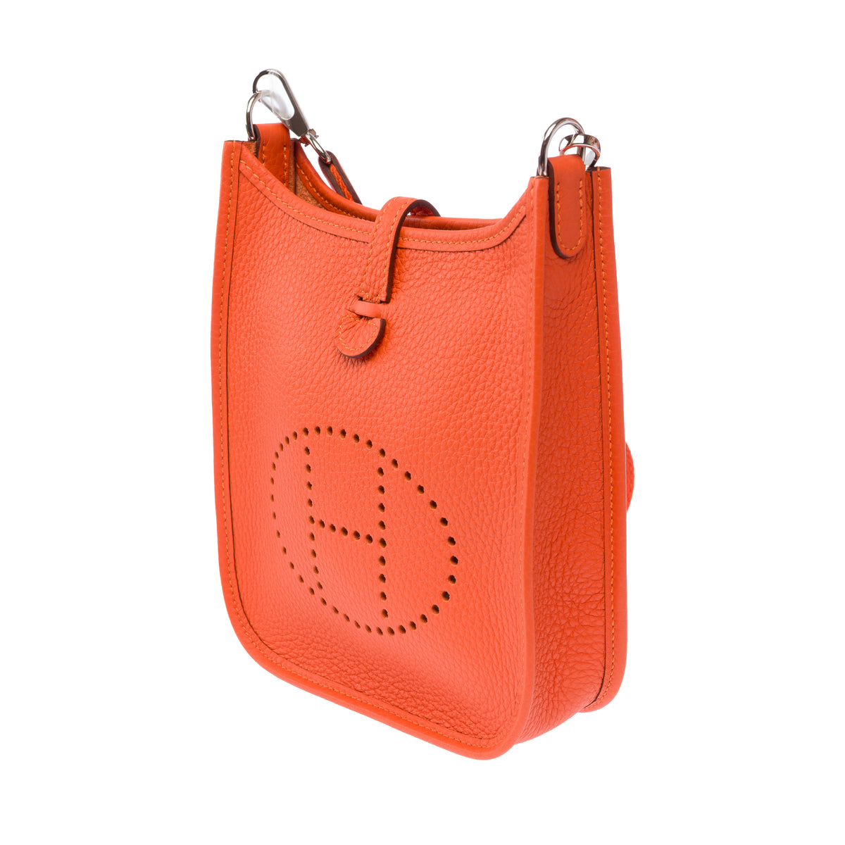 Sac HERMES Mini Evelyne en Cuir Orange - 103912