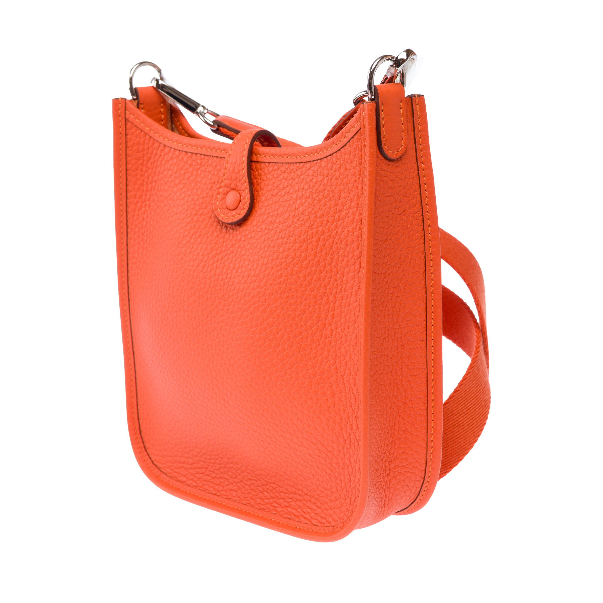 Sac HERMES Mini Evelyne en Cuir Orange - 103912
