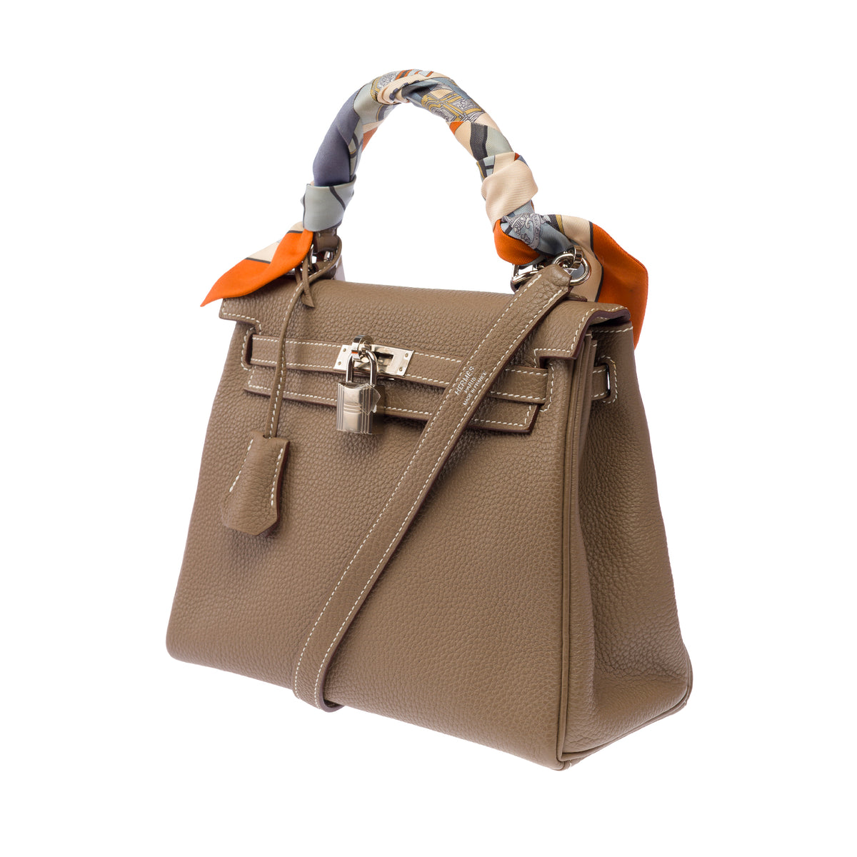 Sac HERMES Kelly 25 en Cuir Étoupe - 103914