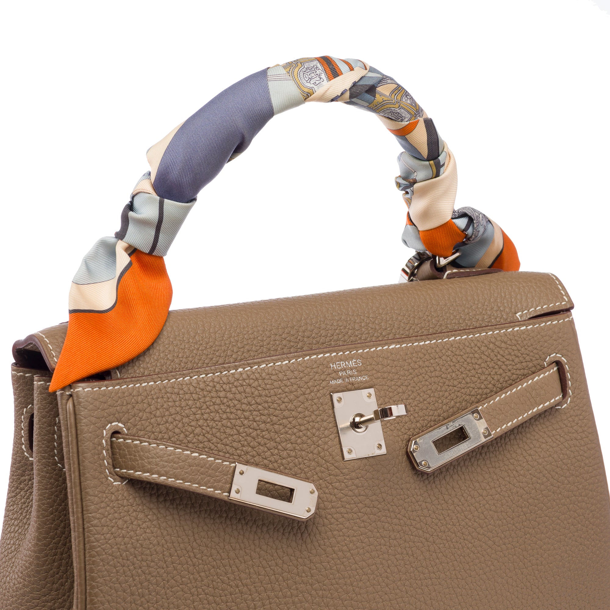 Sac HERMES Kelly 25 en Cuir Étoupe - 103914
