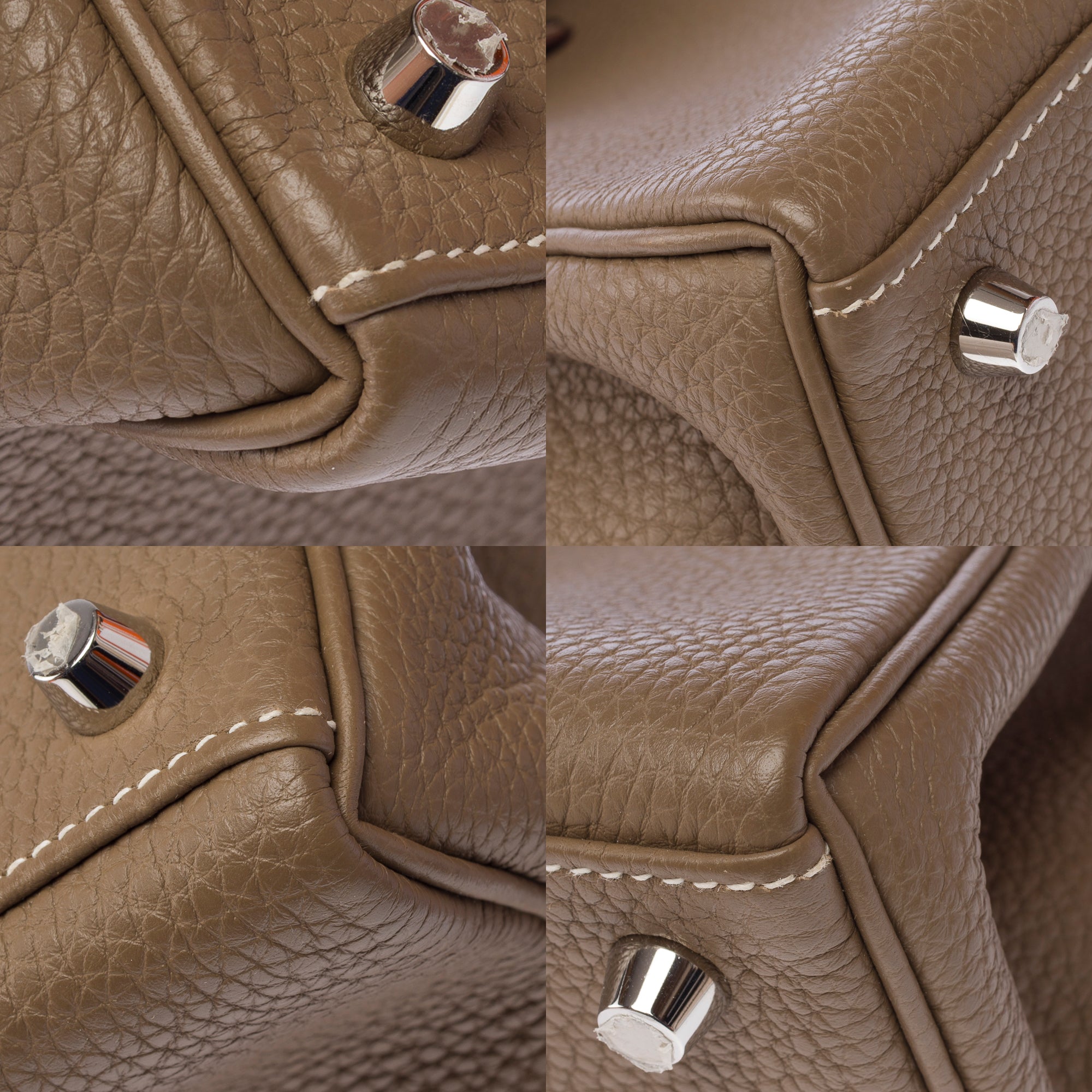 Sac HERMES Kelly 25 en Cuir Étoupe - 103914