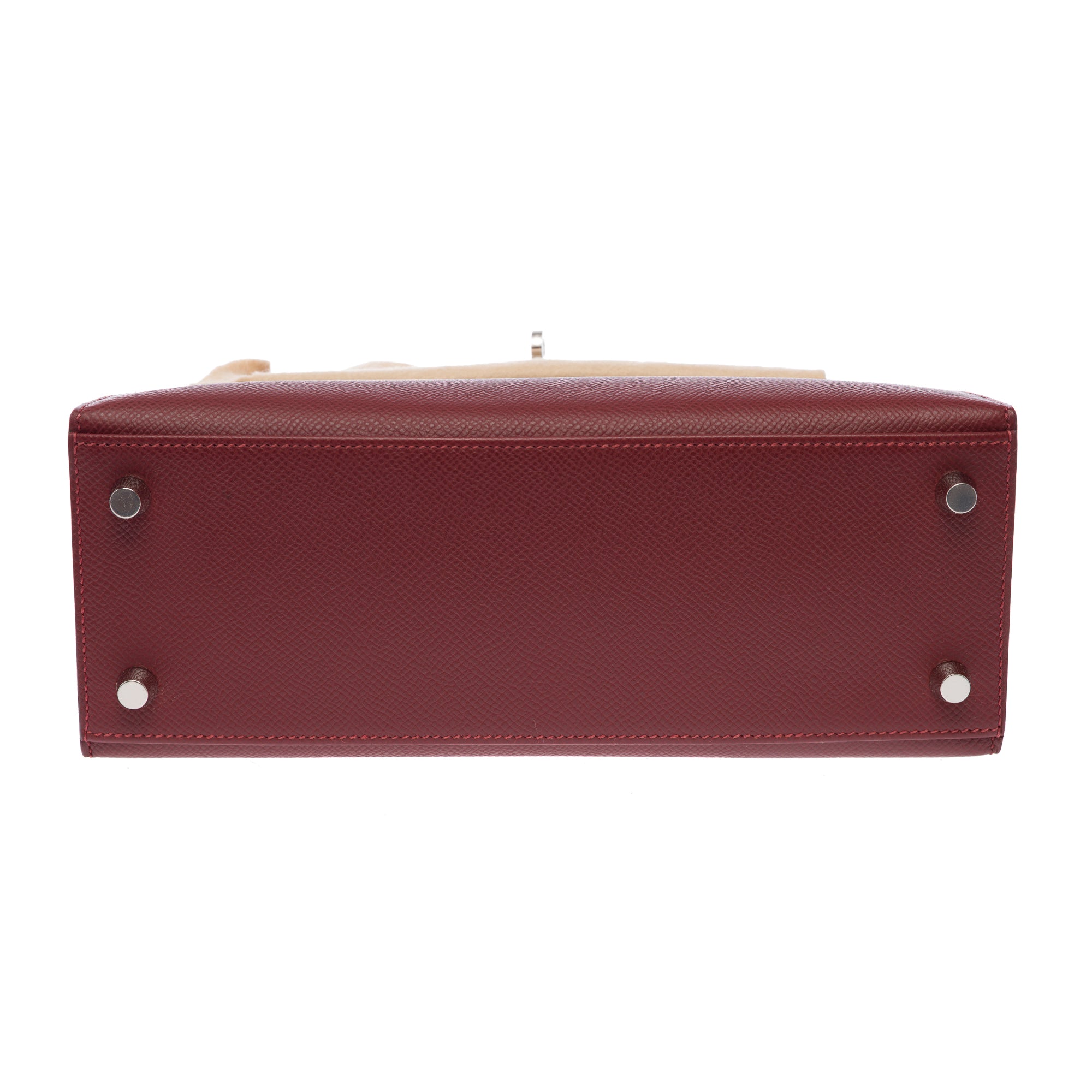 Sac HERMES Kelly 25 en Cuir Rouge - 103897