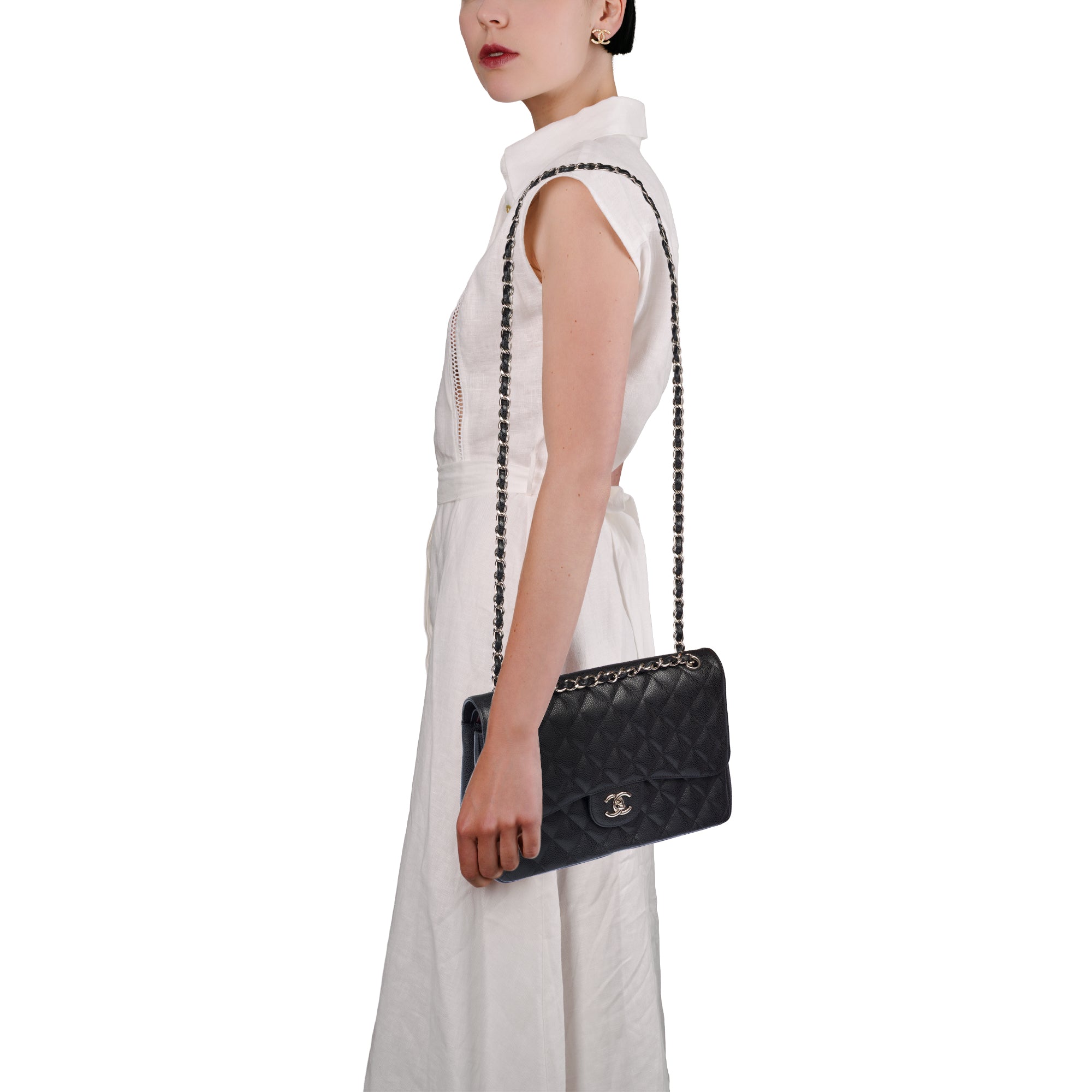 Sac CHANEL Timeless/Classique en Cuir Noir - 103637