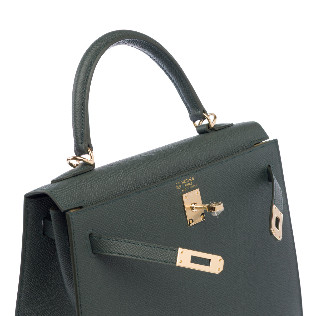 Sac HERMES Kelly 25 en Cuir Vert - 103894