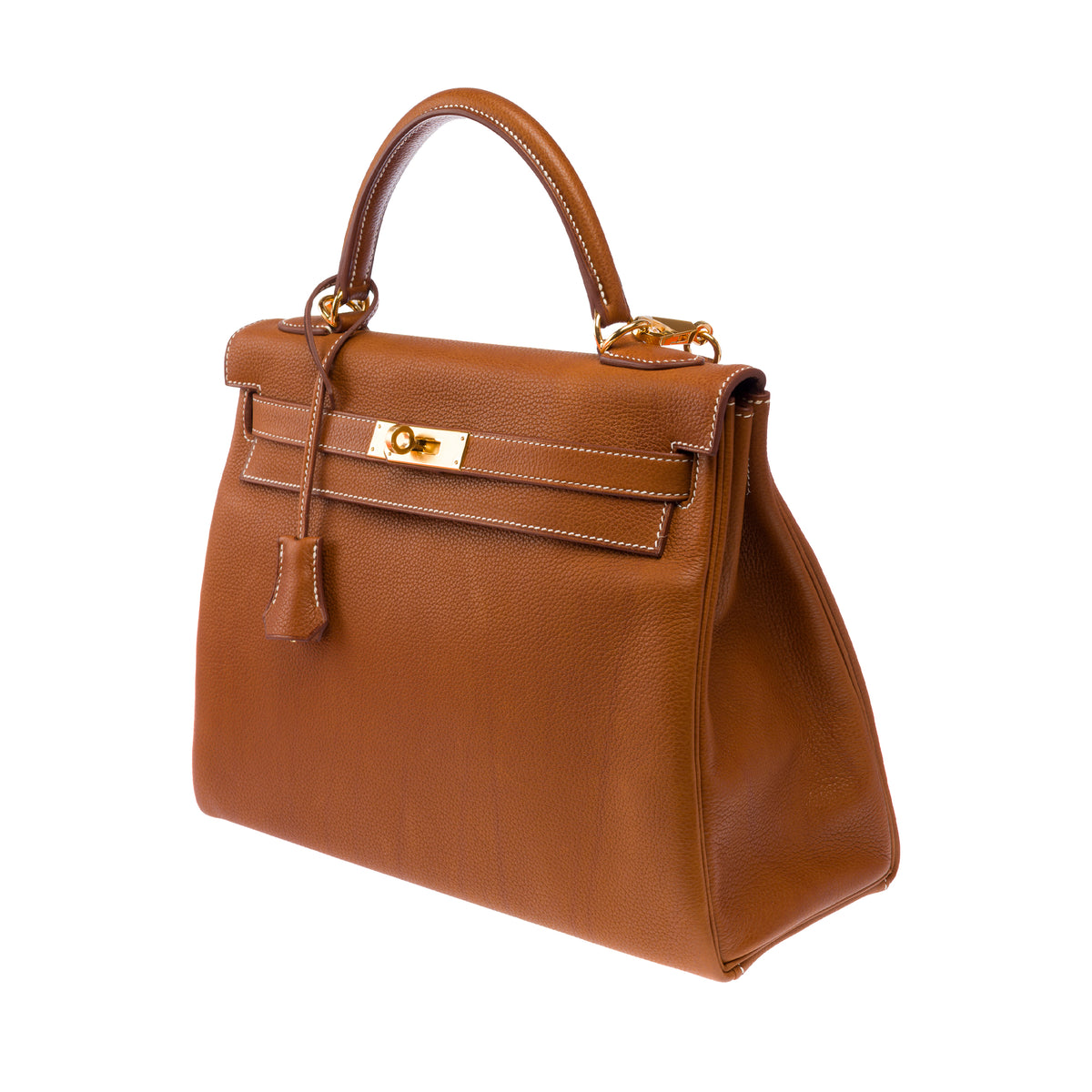 Sac HERMES Kelly 32 en Cuir Doré - 103915